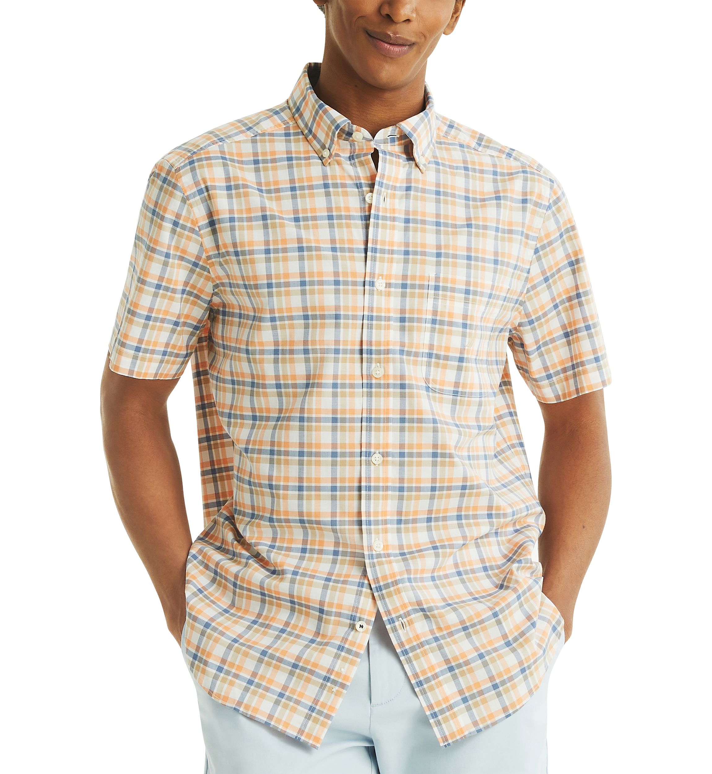 Plaid Short-Sleeve Shirt