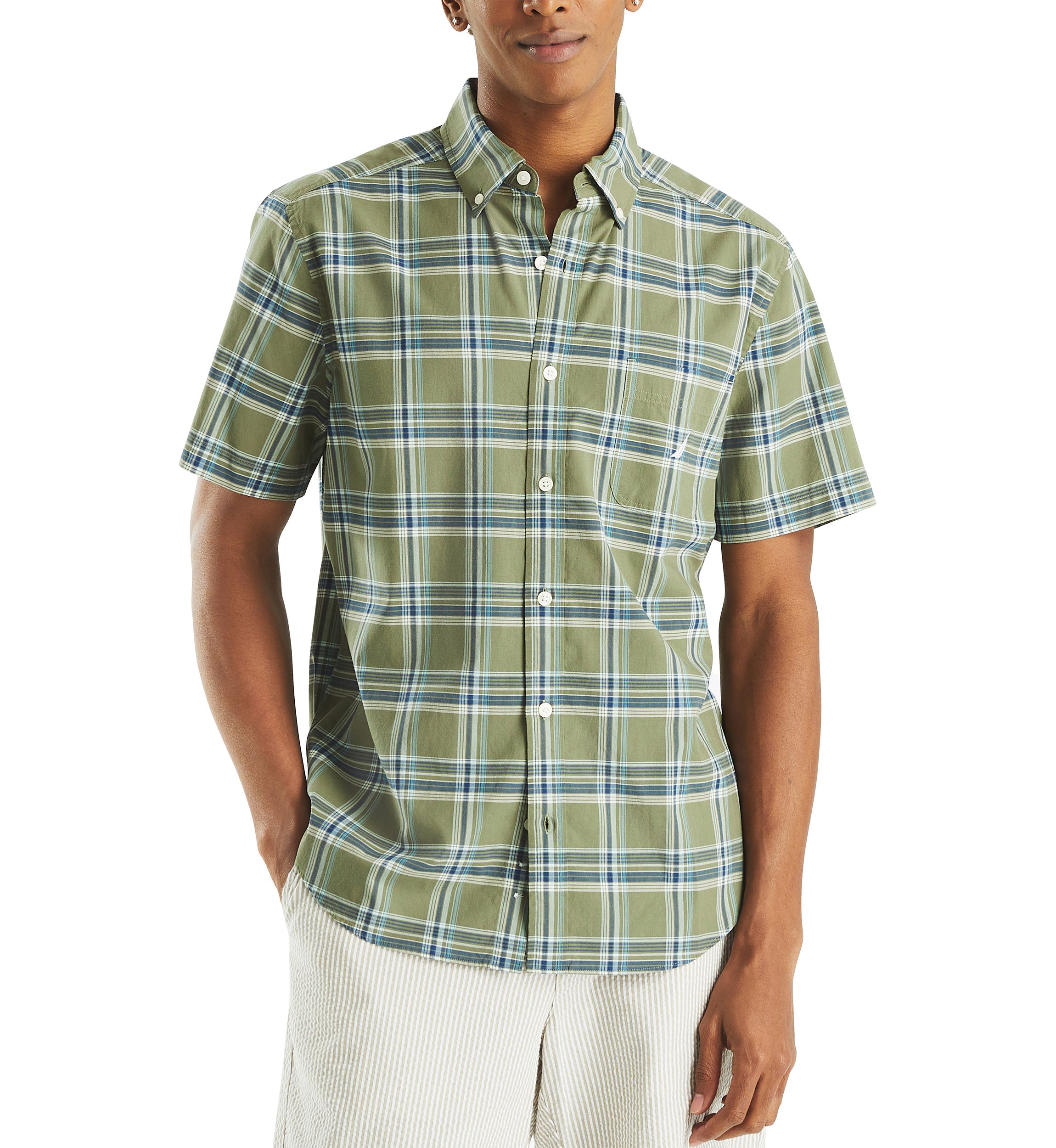 Plaid Short-Sleeve Shirt
