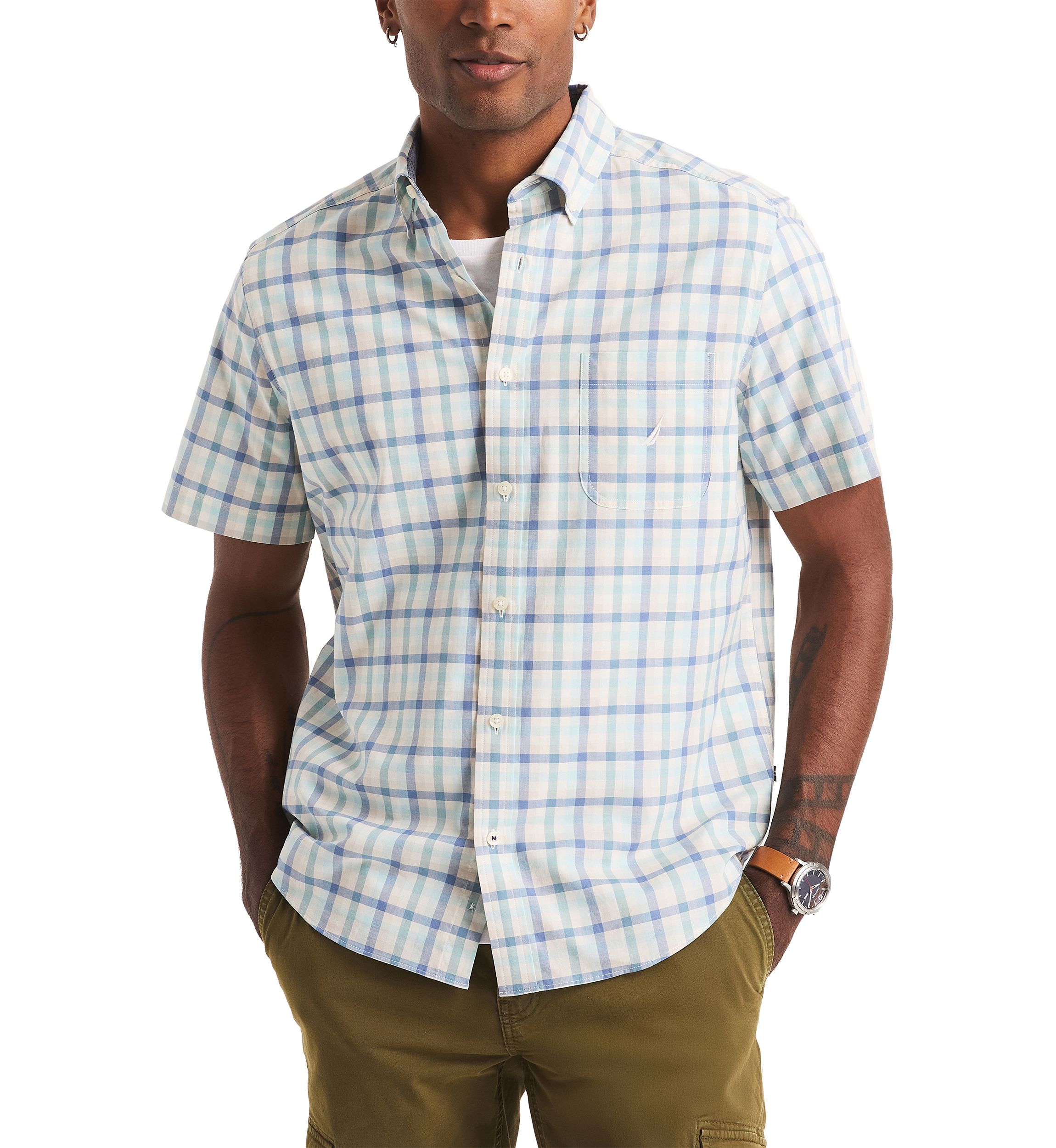 Plaid Short-Sleeve Shirt