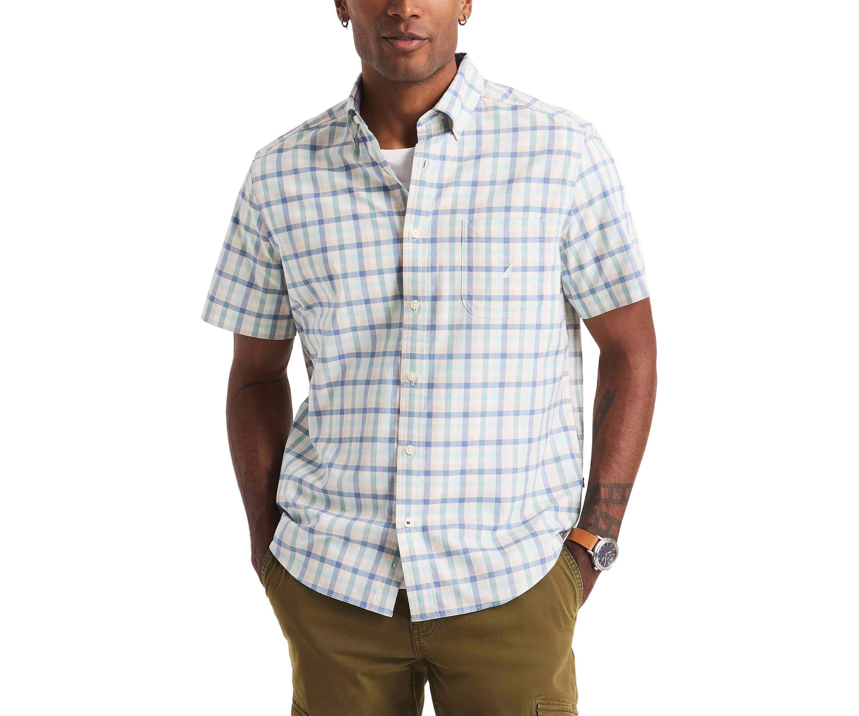 Plaid Short-Sleeve Shirt