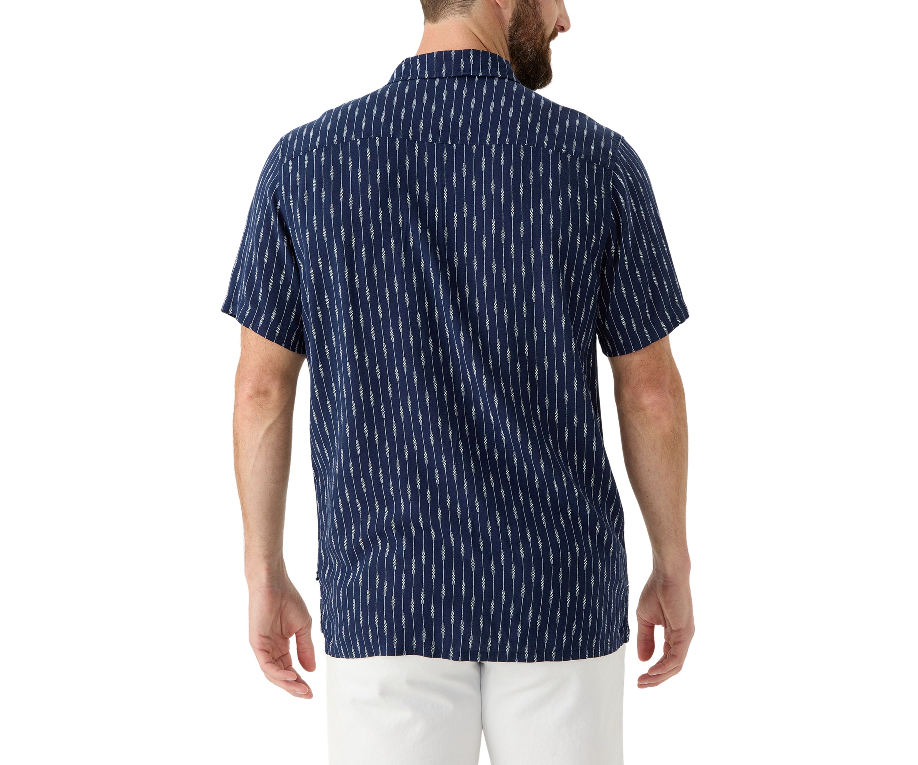 Printed Linen Short Sleeve Shirt