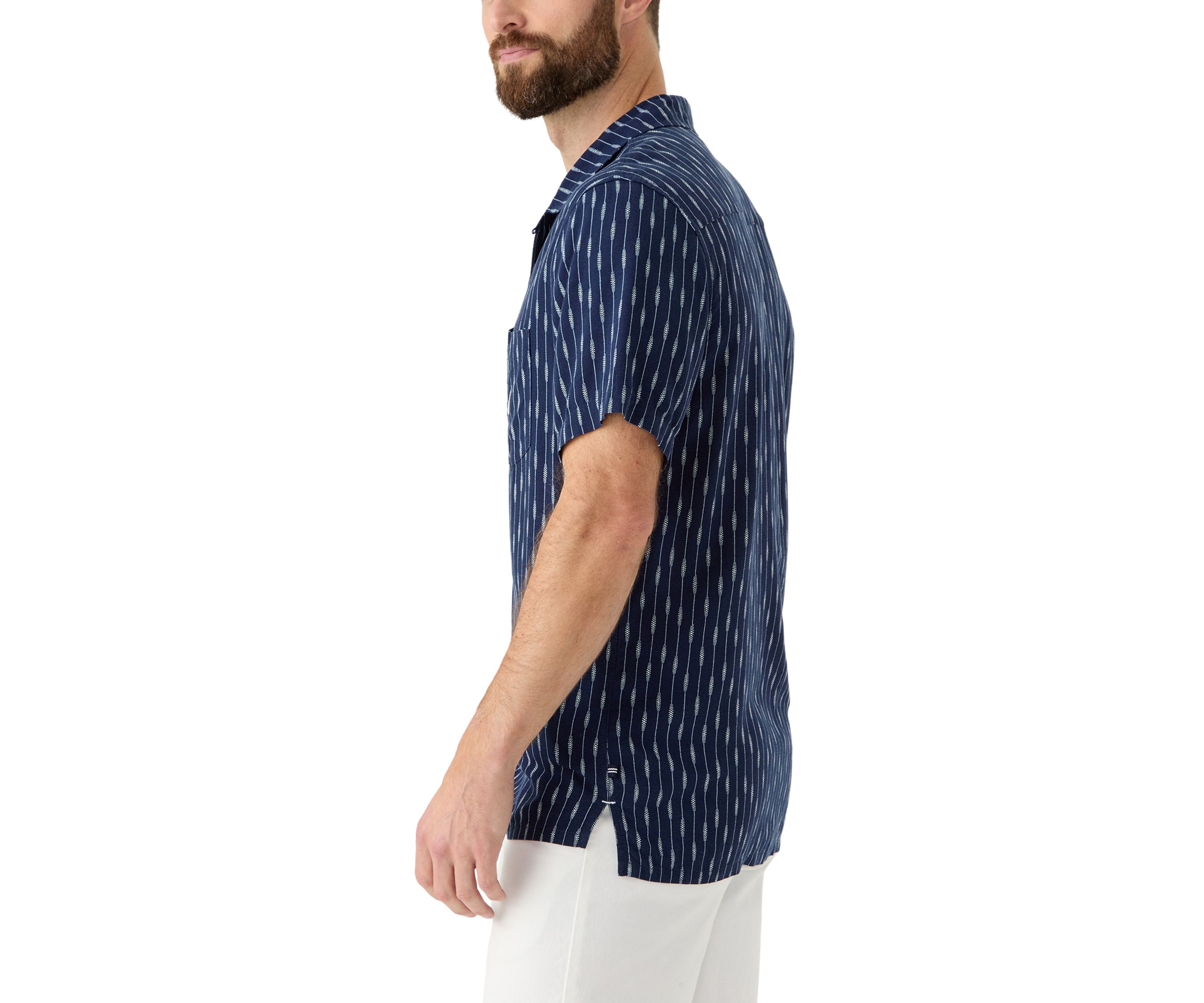 Printed Linen Short Sleeve Shirt