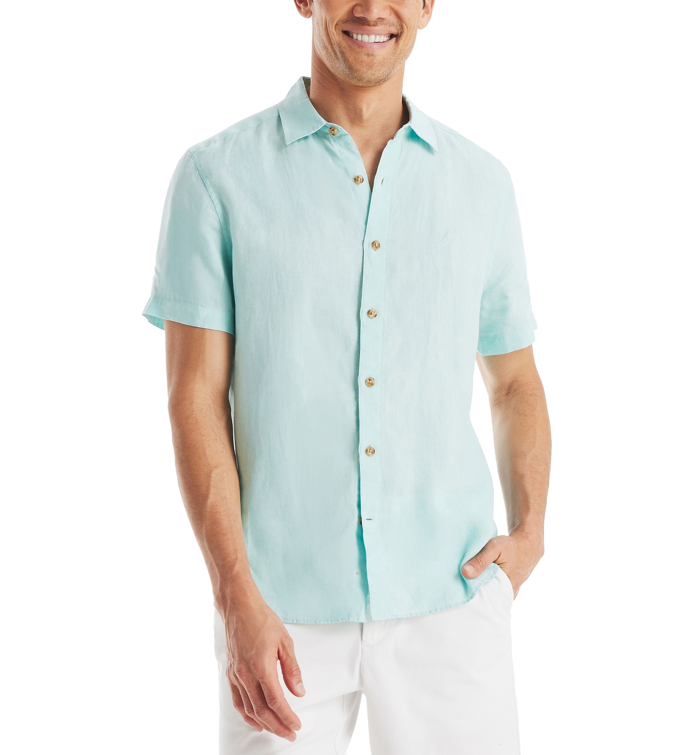 Short-Sleeve Linen Shirt