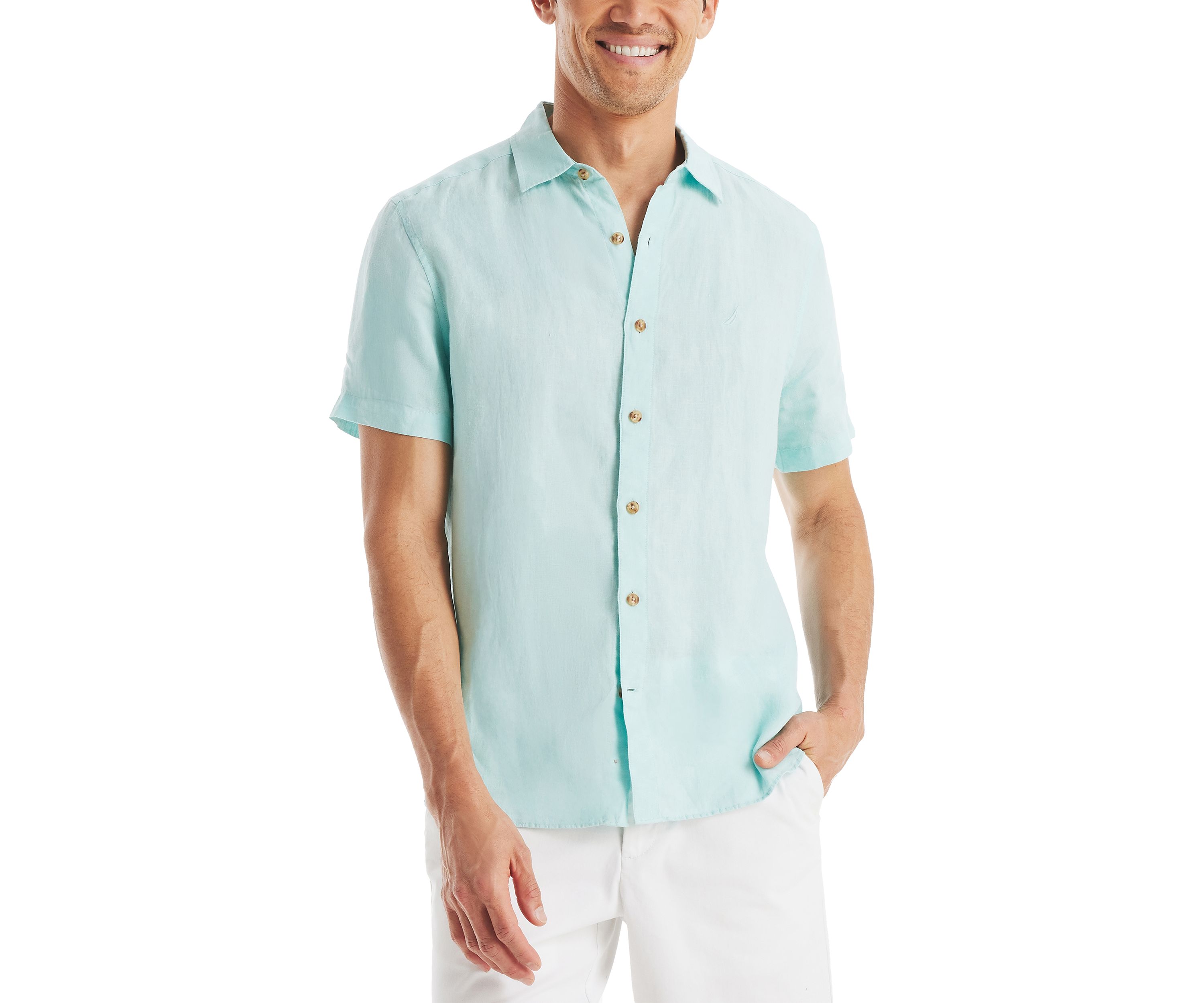 Short-Sleeve Linen Shirt