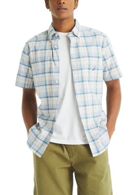 Nautica Men's Plaid Short-Sleeve Shirt