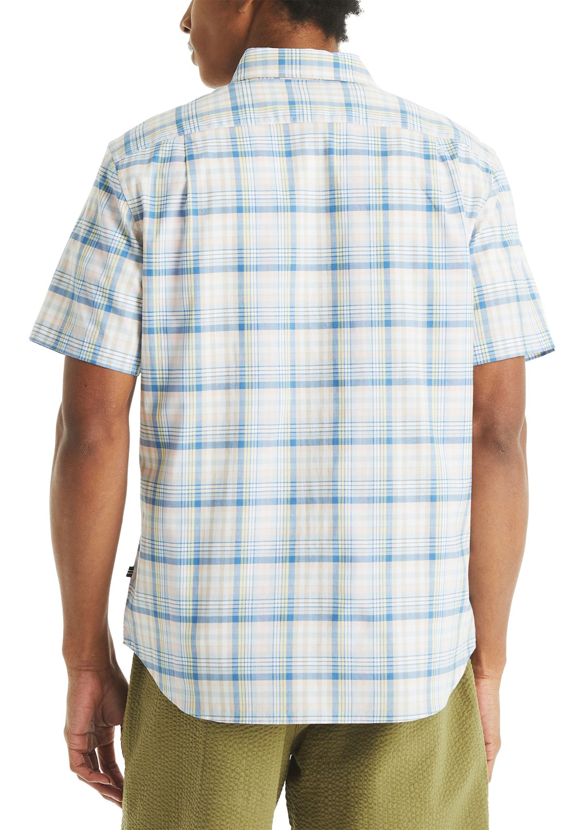 Mens Plaid Short-Sleeve Shirt