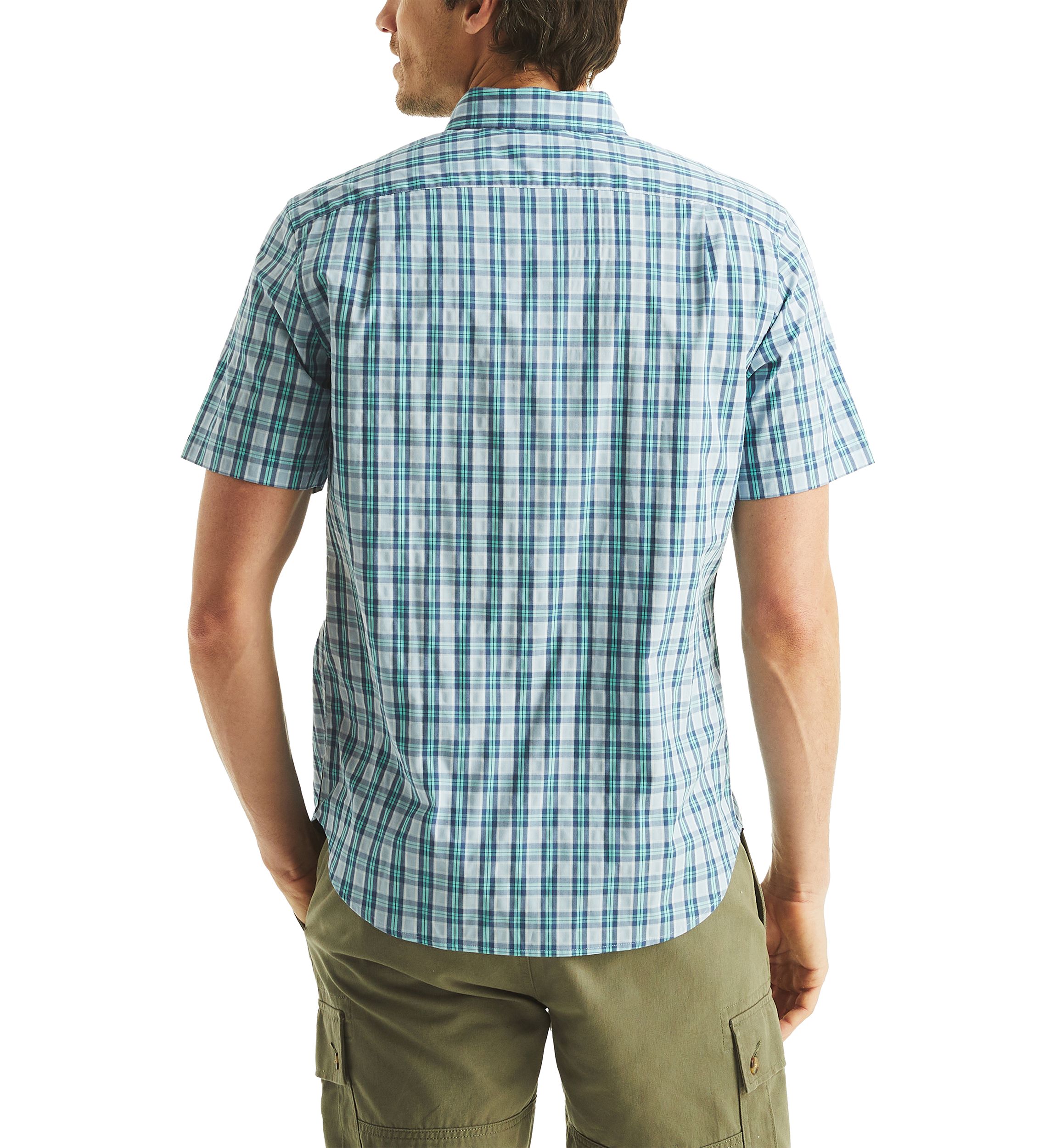 Mens Plaid Short-Sleeve Shirt