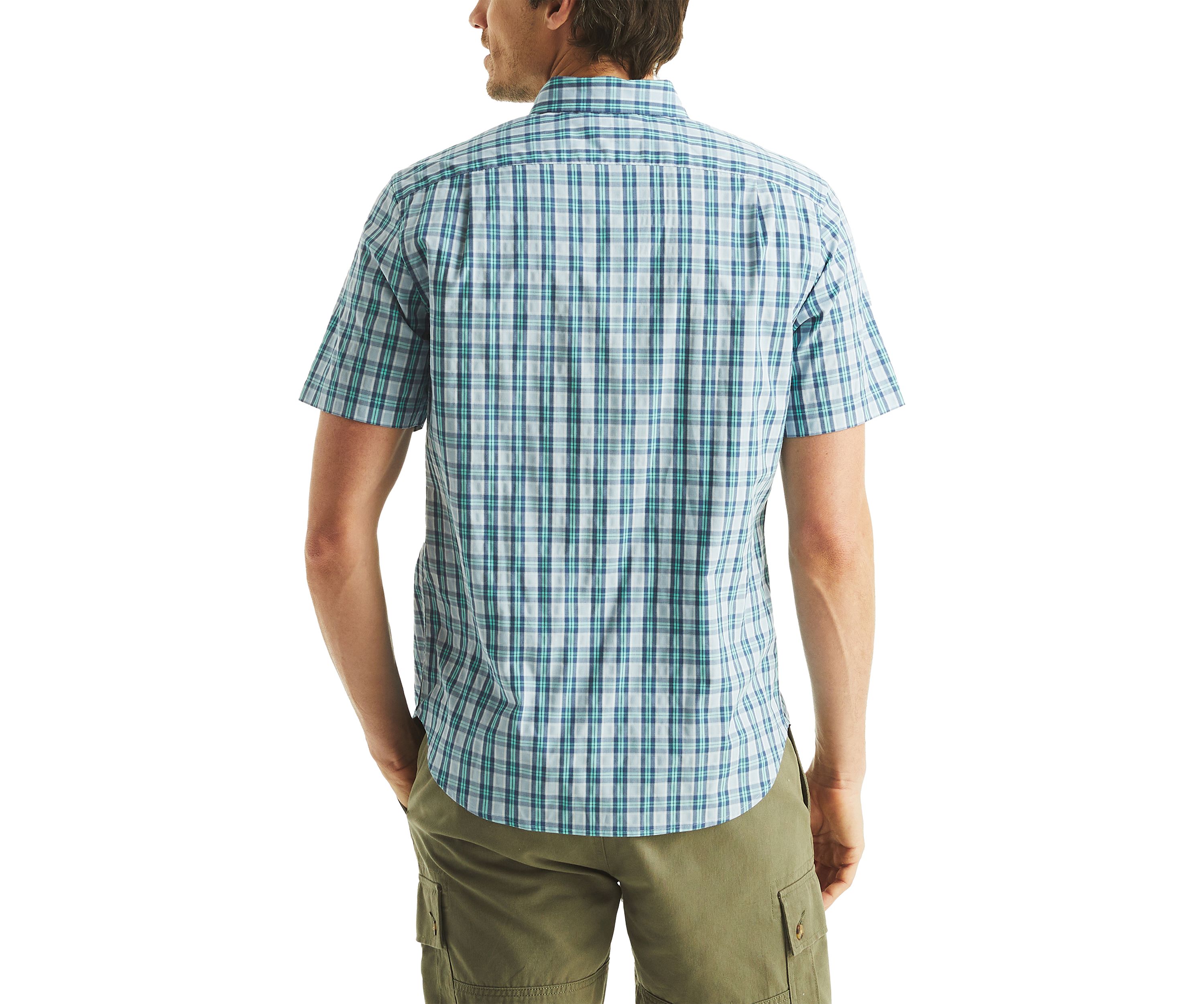 Mens Plaid Short-Sleeve Shirt