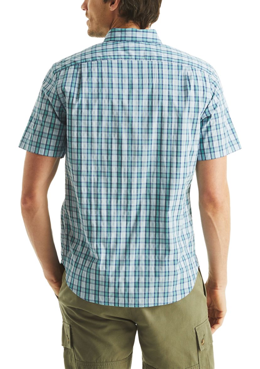 Mens Plaid Short-Sleeve Shirt