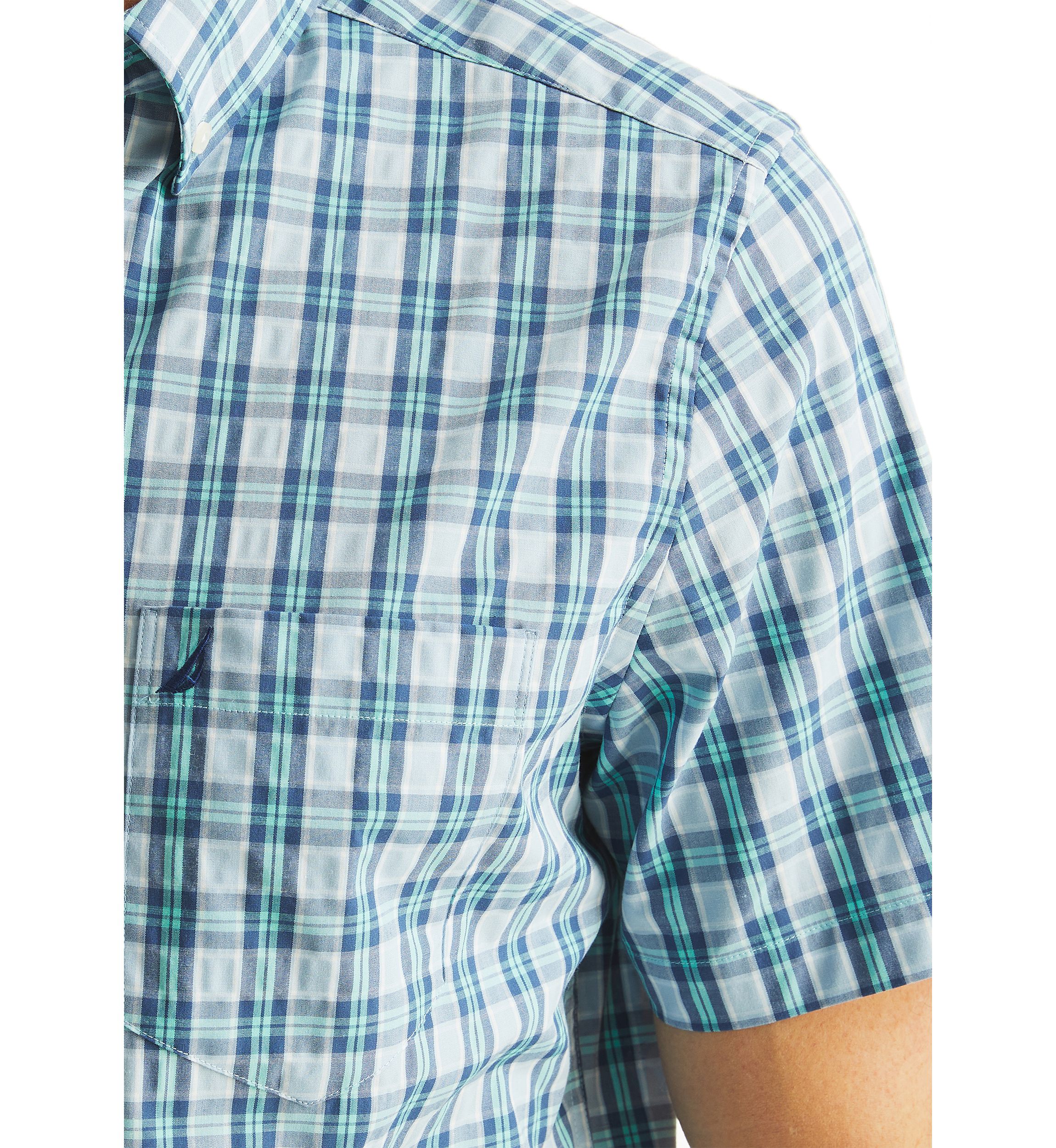 Mens Plaid Short-Sleeve Shirt