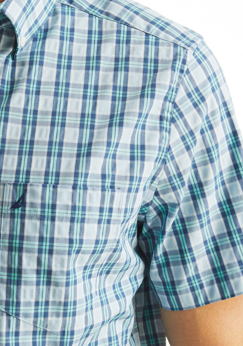 Mens Plaid Short-Sleeve Shirt