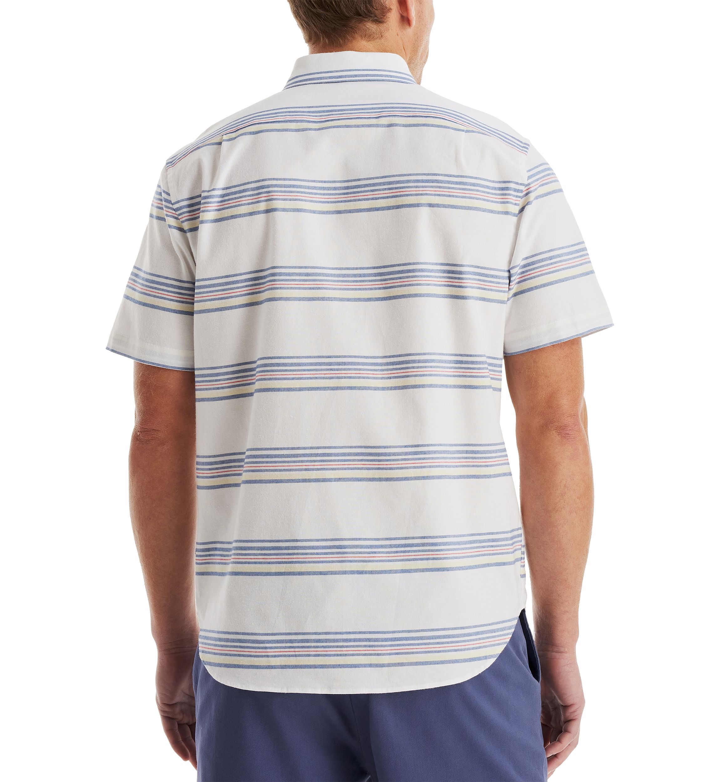 Short-Sleeve Striped Oxford Shirt
