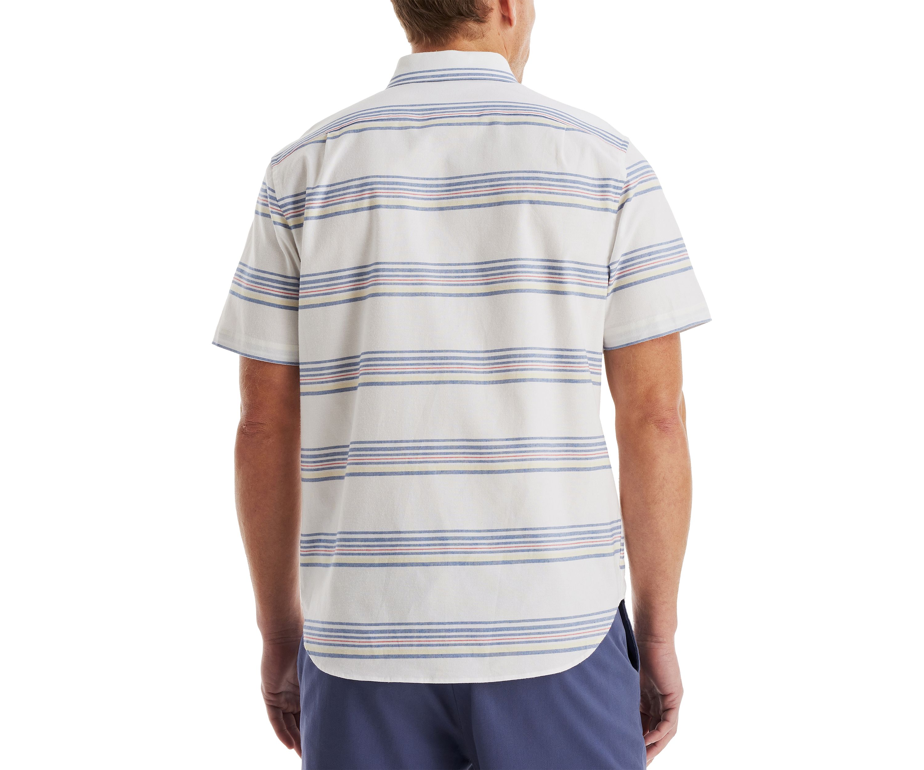Short-Sleeve Striped Oxford Shirt