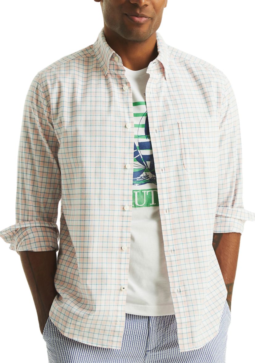 Mens Plaid Oxford Shirt