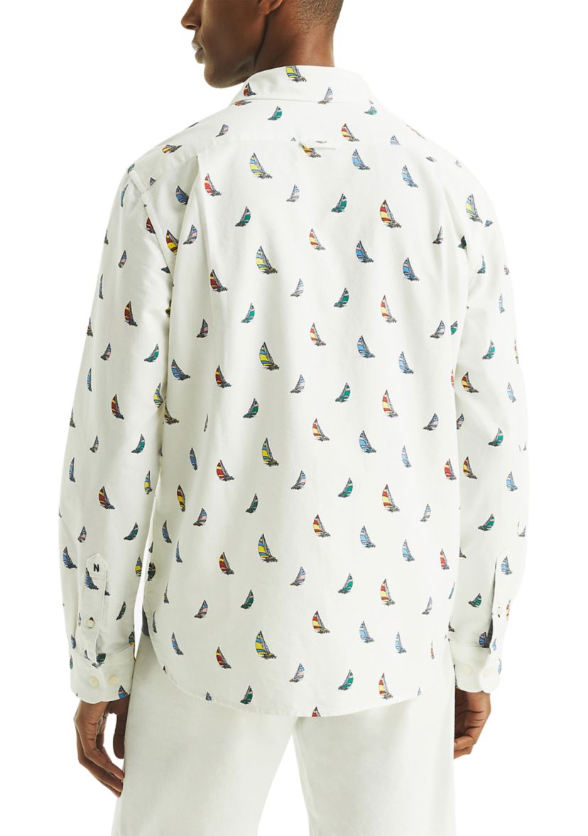 Mens Printed Oxford Shirt