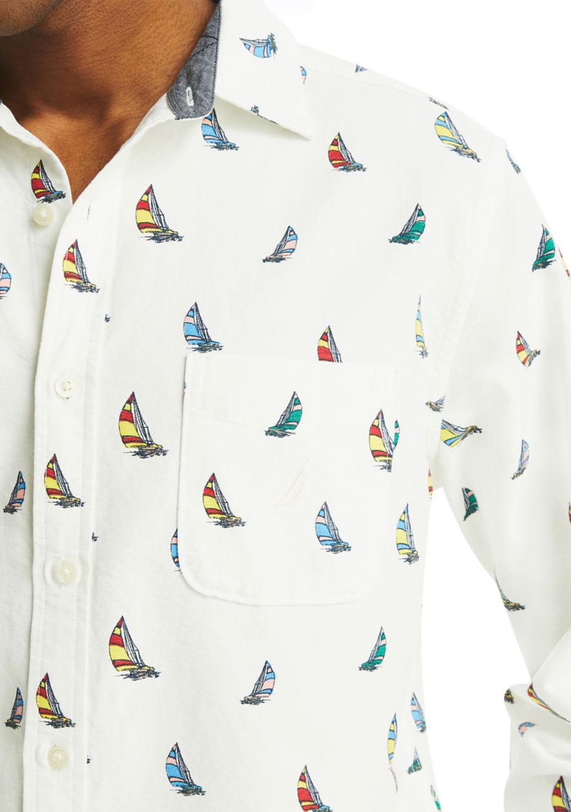 Mens Printed Oxford Shirt