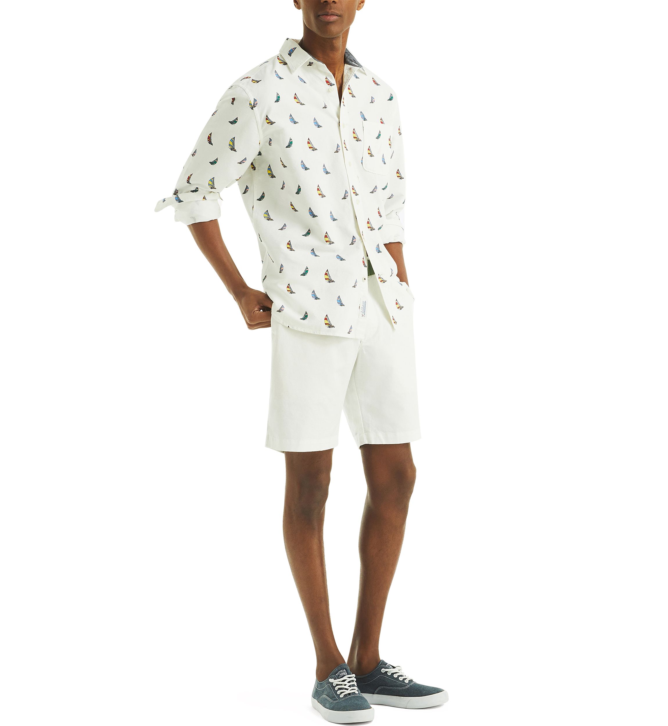 Mens Printed Oxford Shirt