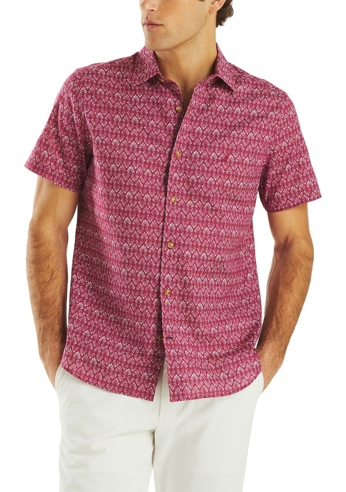 Printed Short Sleeve Camp Shirt