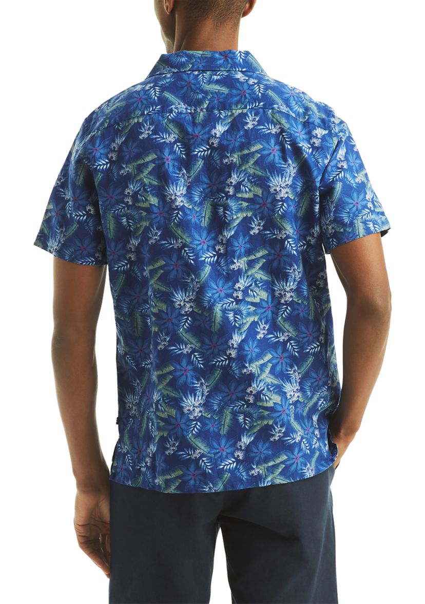 Printed Short-Sleeve Camp Shirt