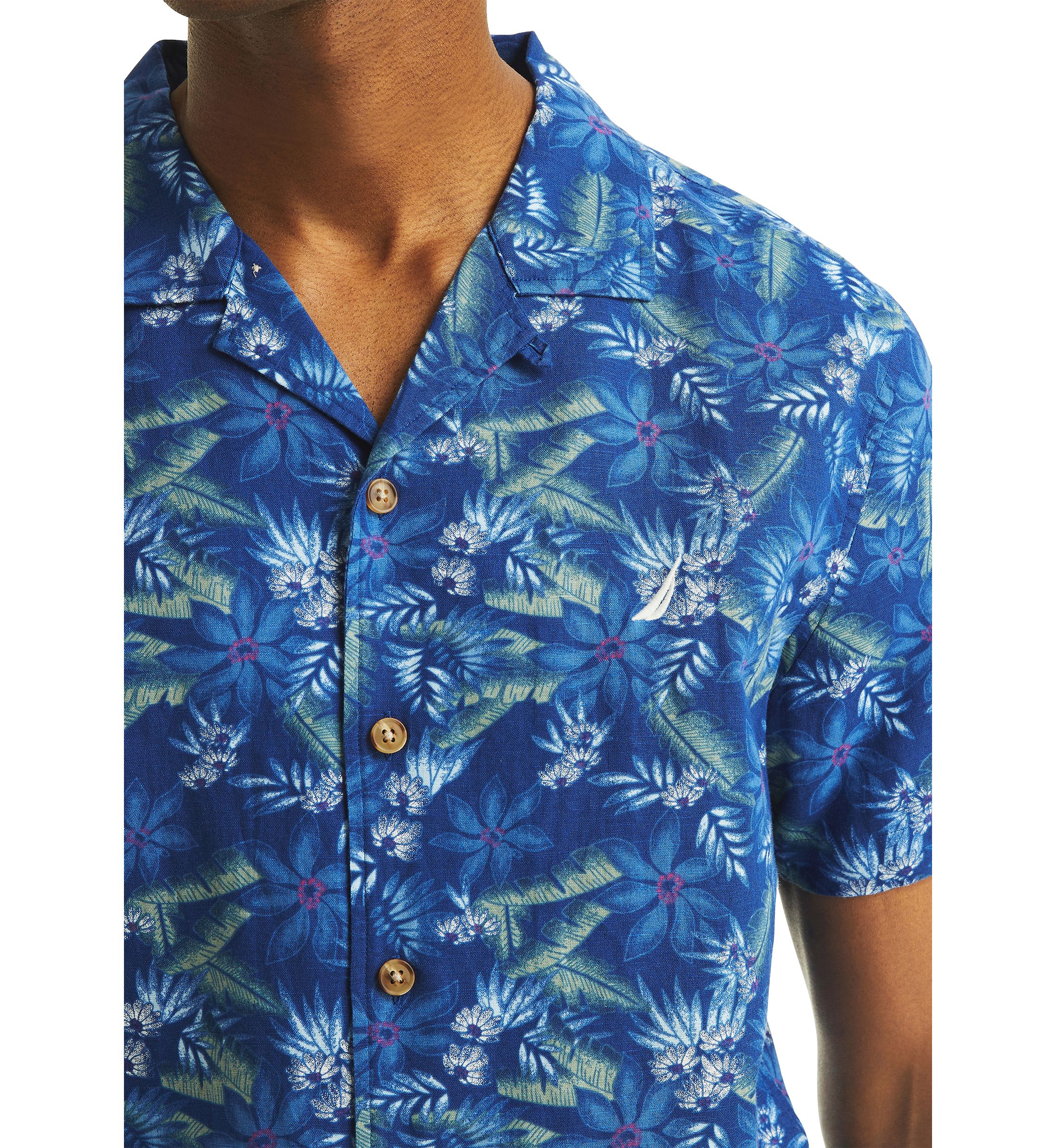 Printed Short-Sleeve Camp Shirt