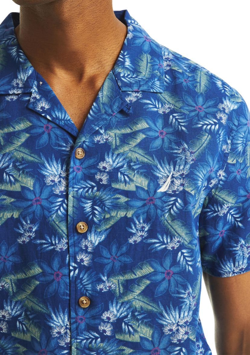 Printed Short-Sleeve Camp Shirt