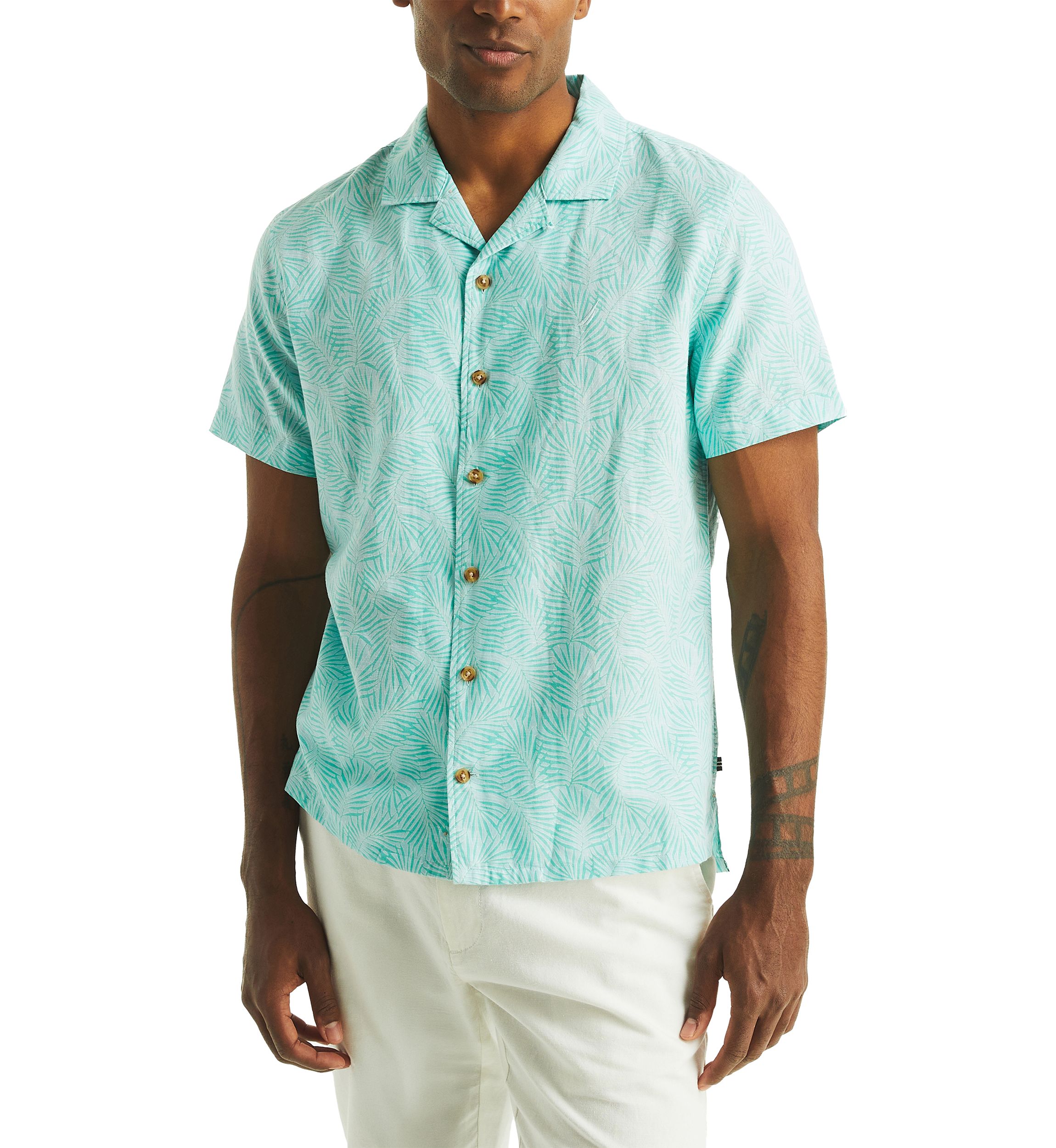 Printed Short-Sleeve Camp Shirt