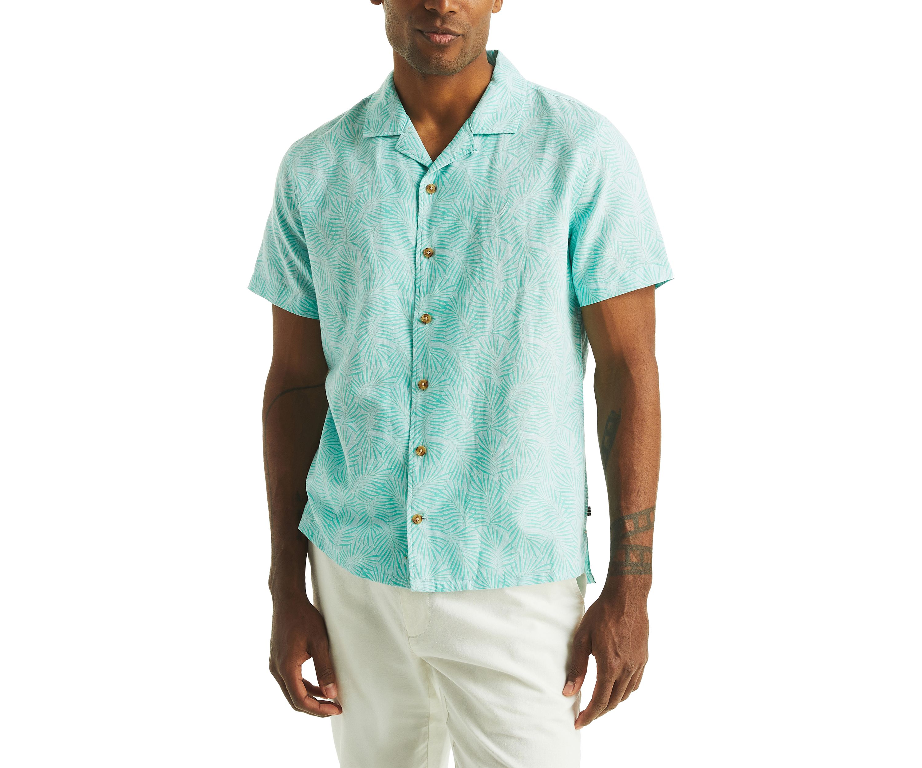 Printed Short-Sleeve Camp Shirt