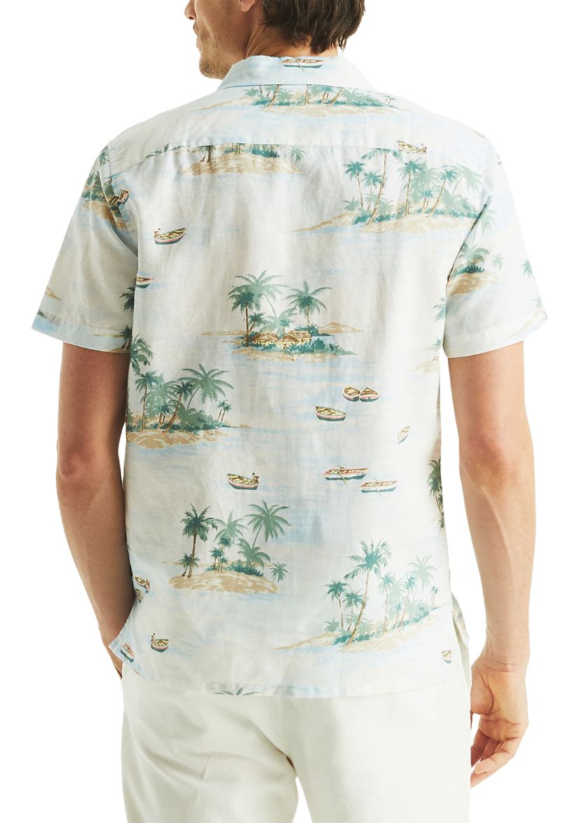 Printed Short Sleeve Camp Shirt