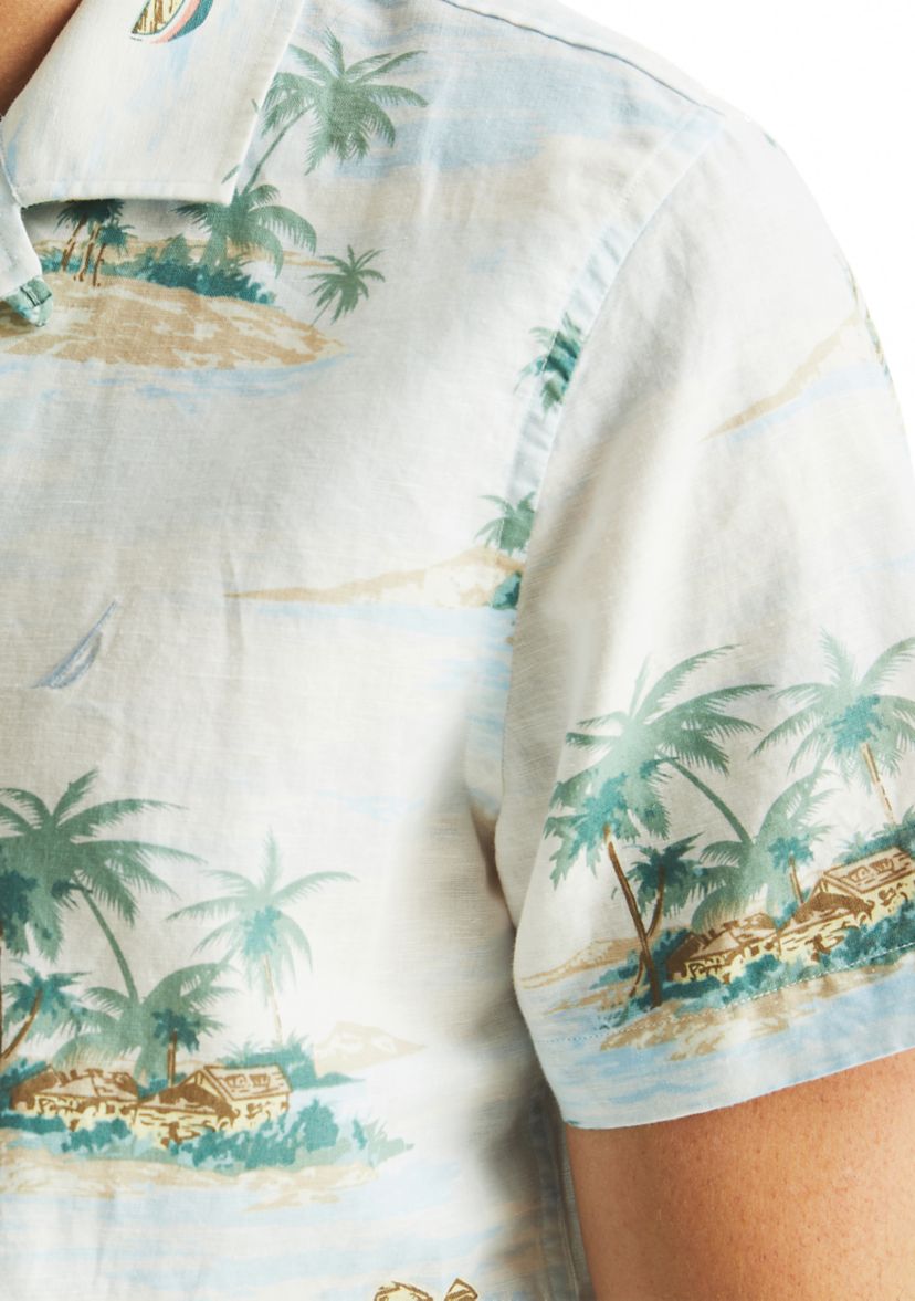 Printed Short Sleeve Camp Shirt