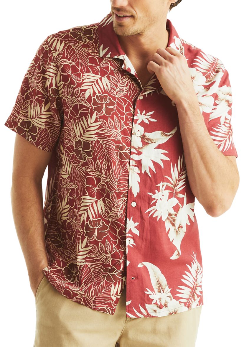 Printed Short Sleeve Camp Shirt