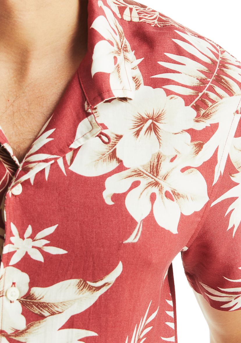 Printed Short Sleeve Camp Shirt