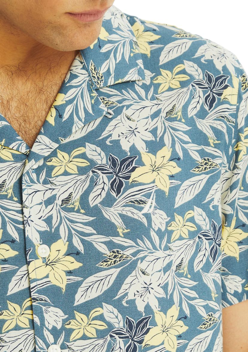 Printed Short Sleeve Camp Shirt