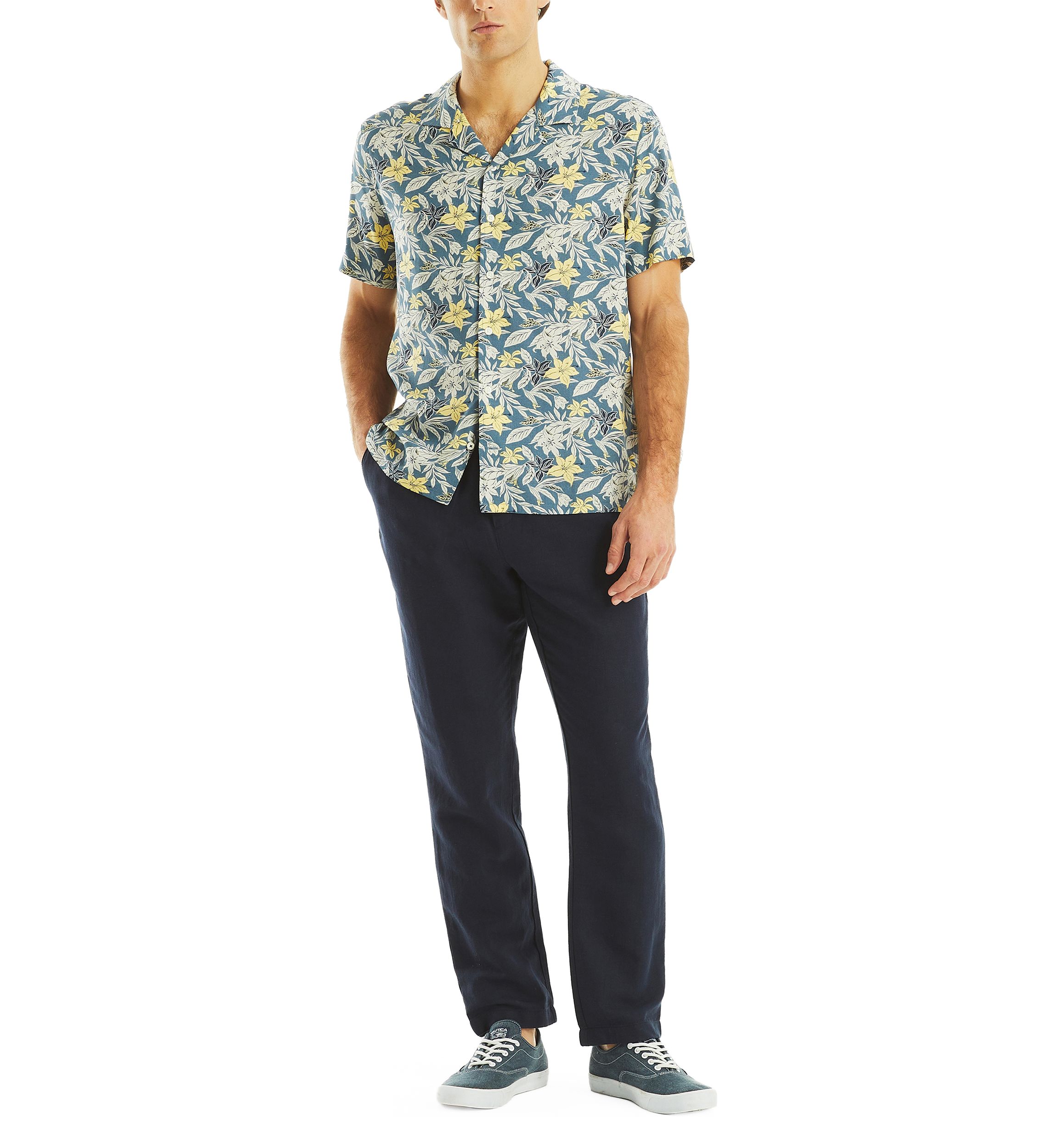 Printed Short Sleeve Camp Shirt