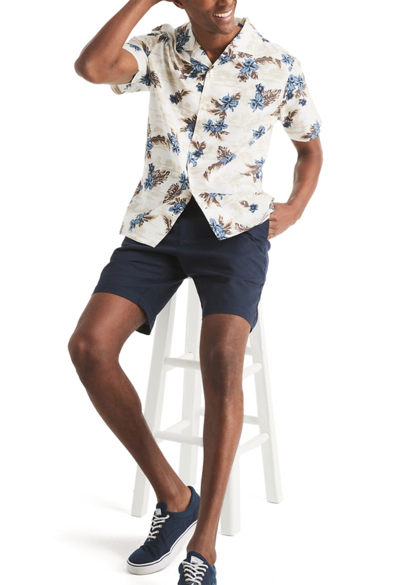Printed Short-Sleeve Camp Shirt