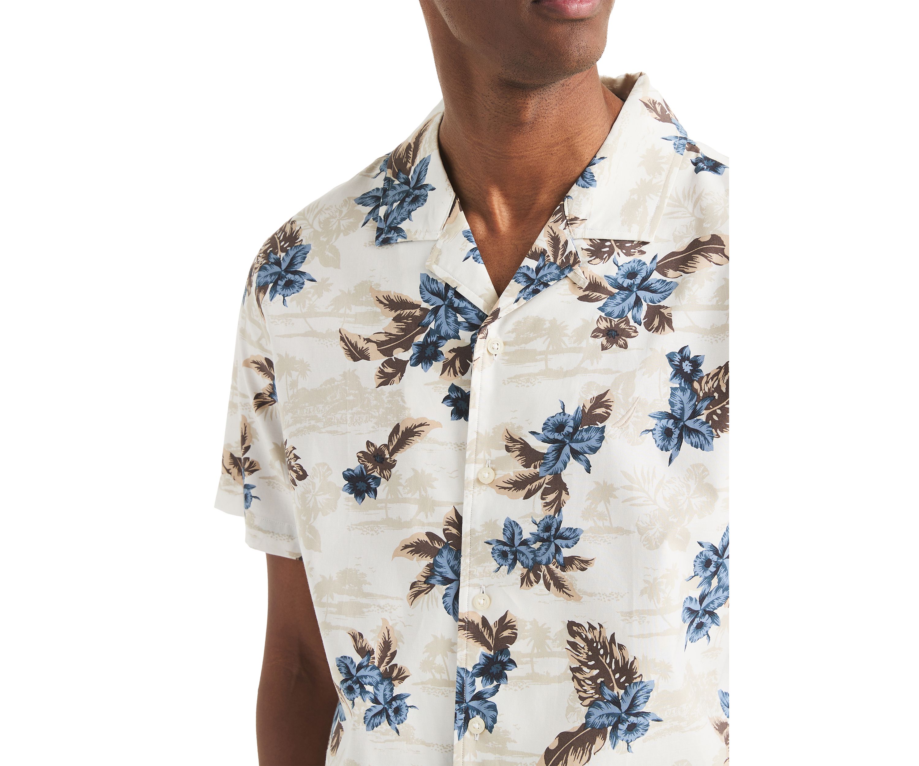 Printed Short-Sleeve Camp Shirt