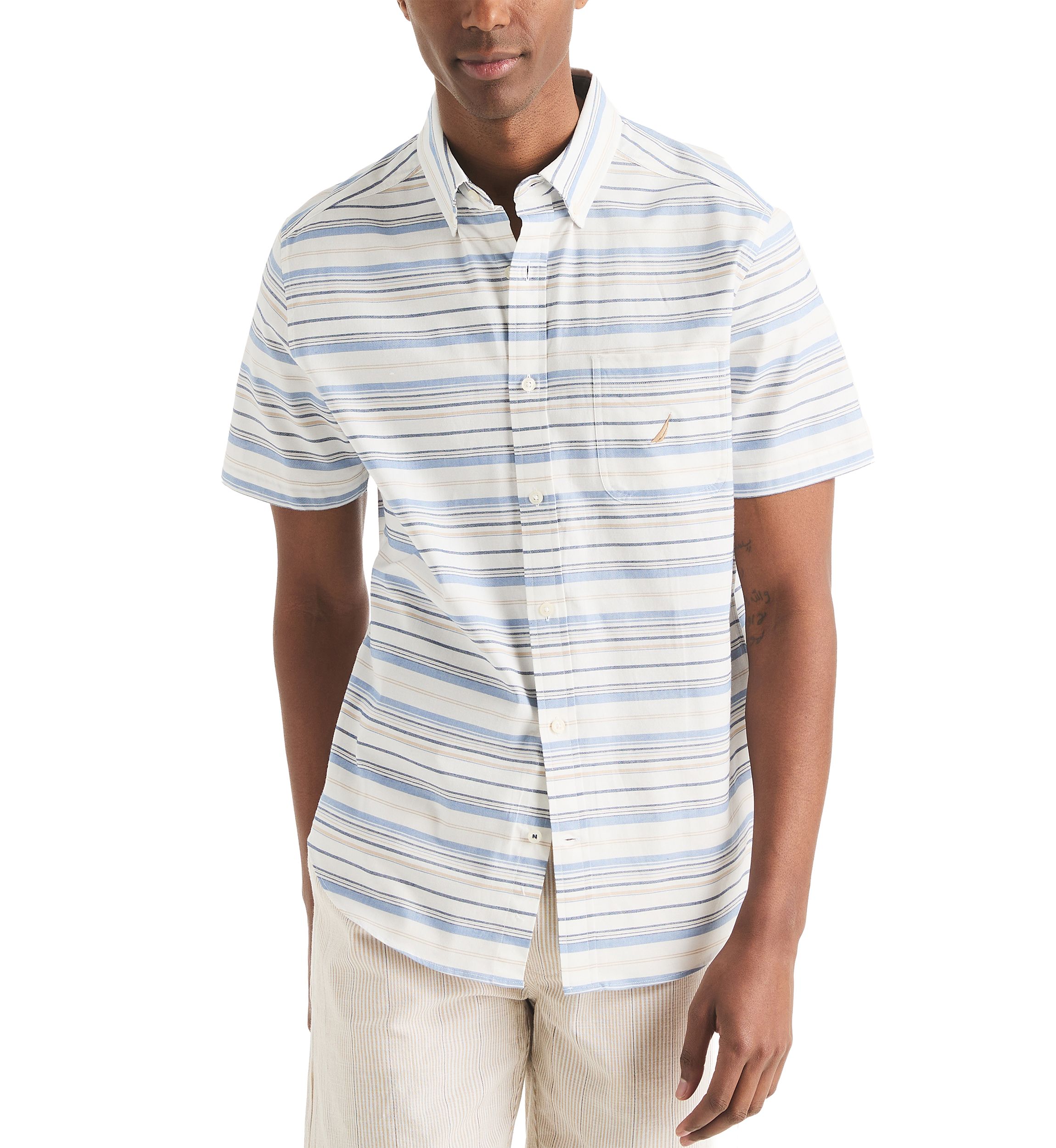 Striped Oxford Short Sleeve Shirt