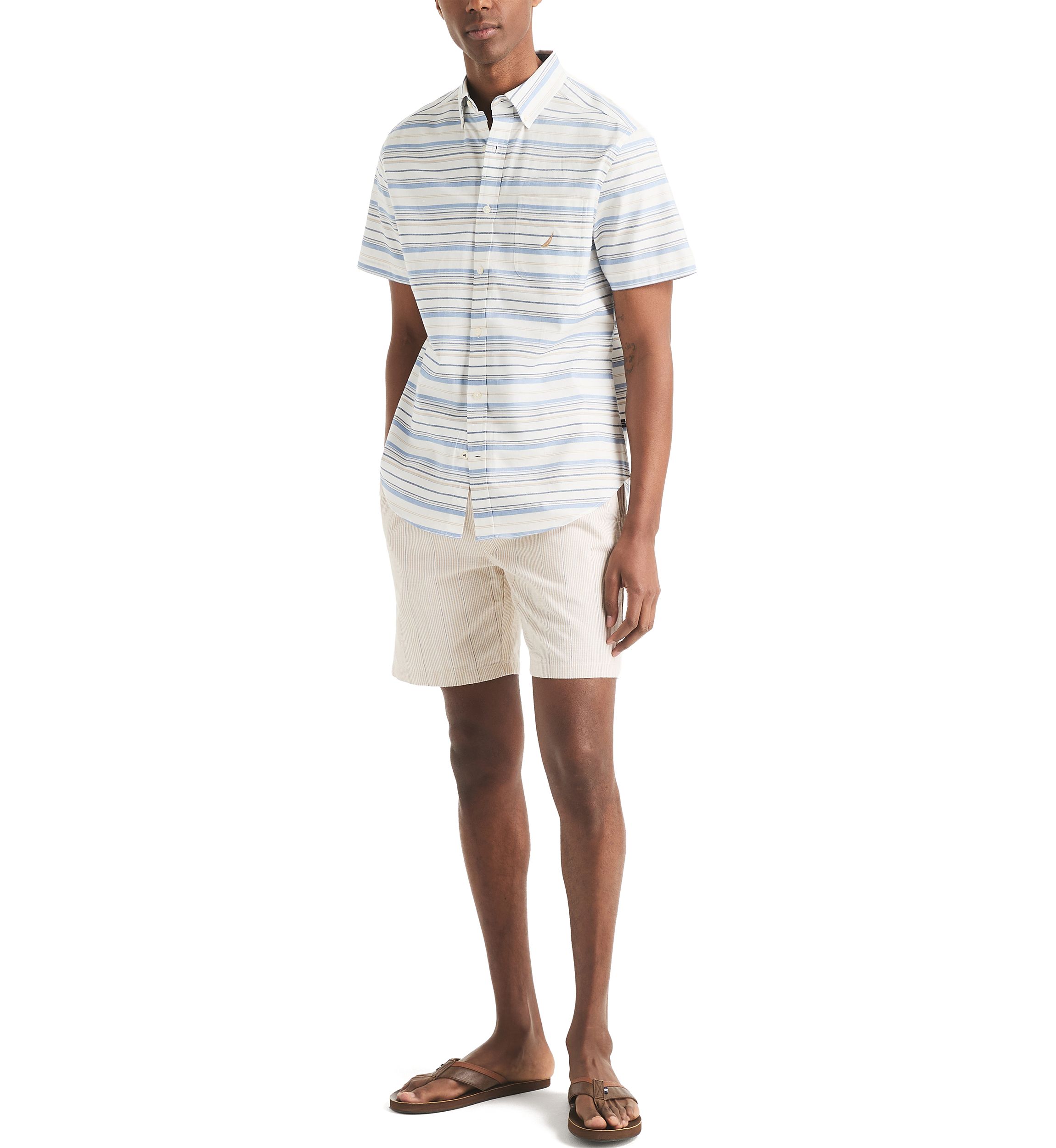 Striped Oxford Short Sleeve Shirt