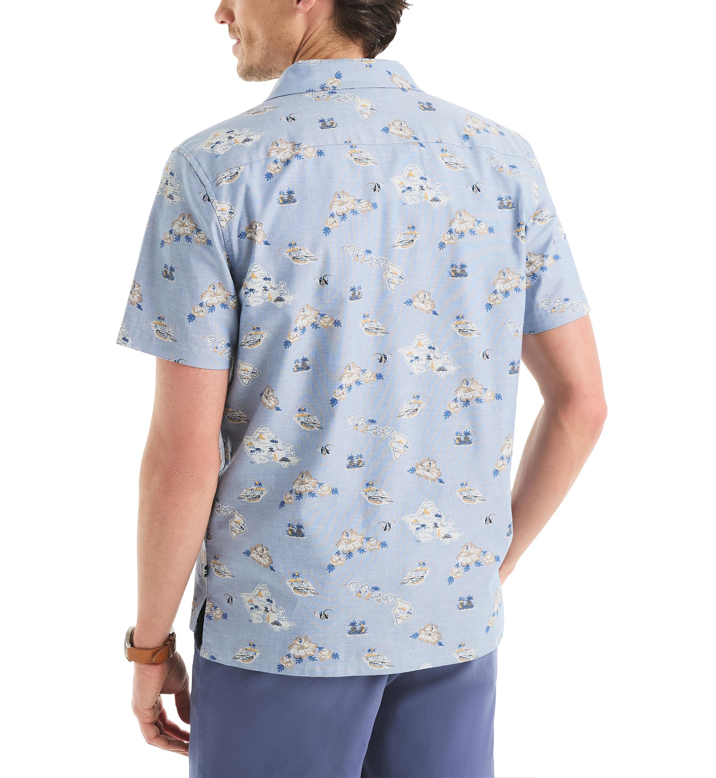 Printed Short Sleeve Camp Shirt