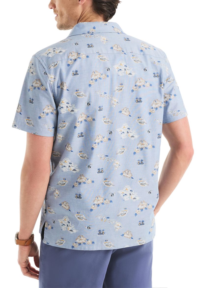 Printed Short Sleeve Camp Shirt