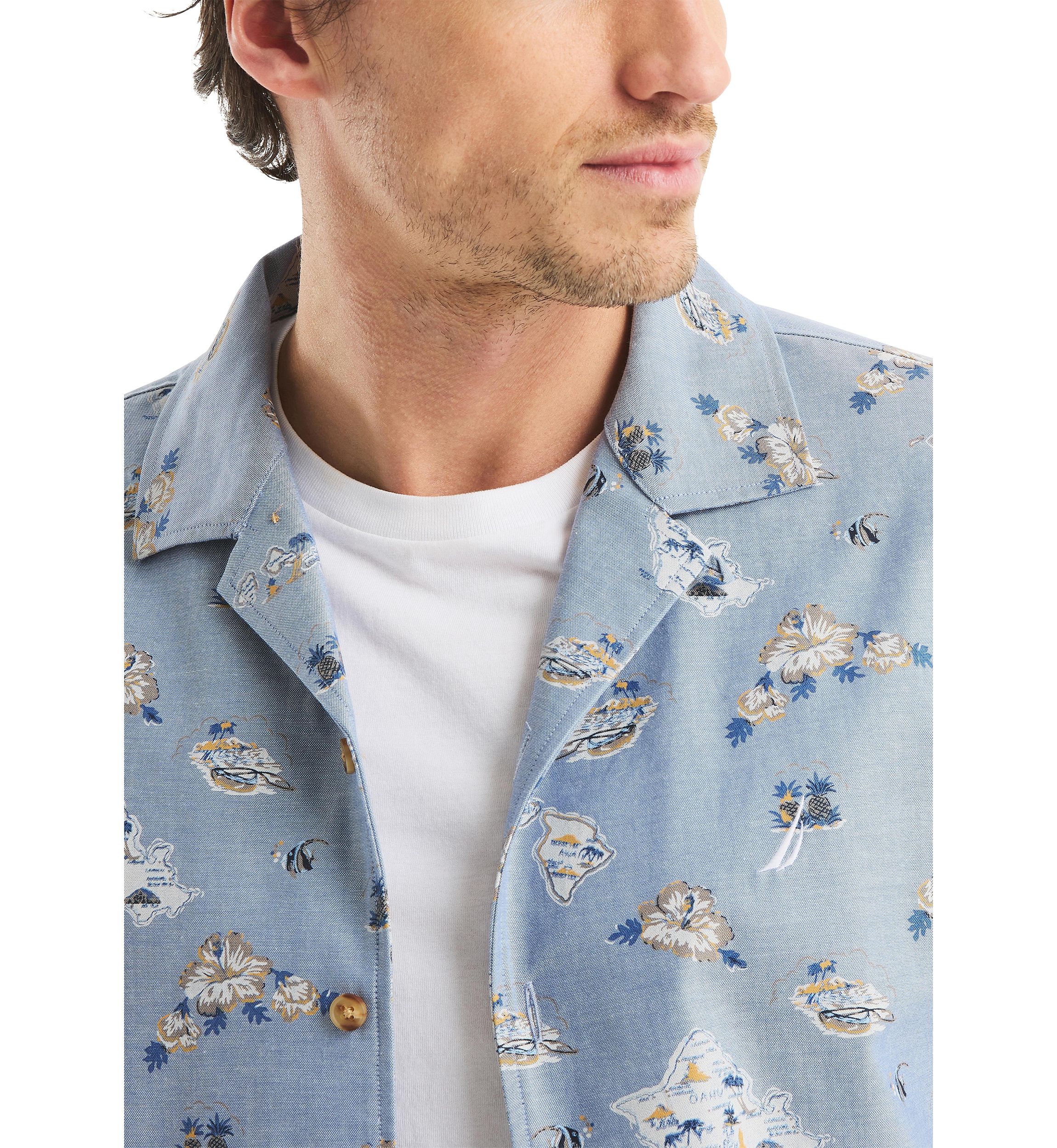 Printed Short Sleeve Camp Shirt