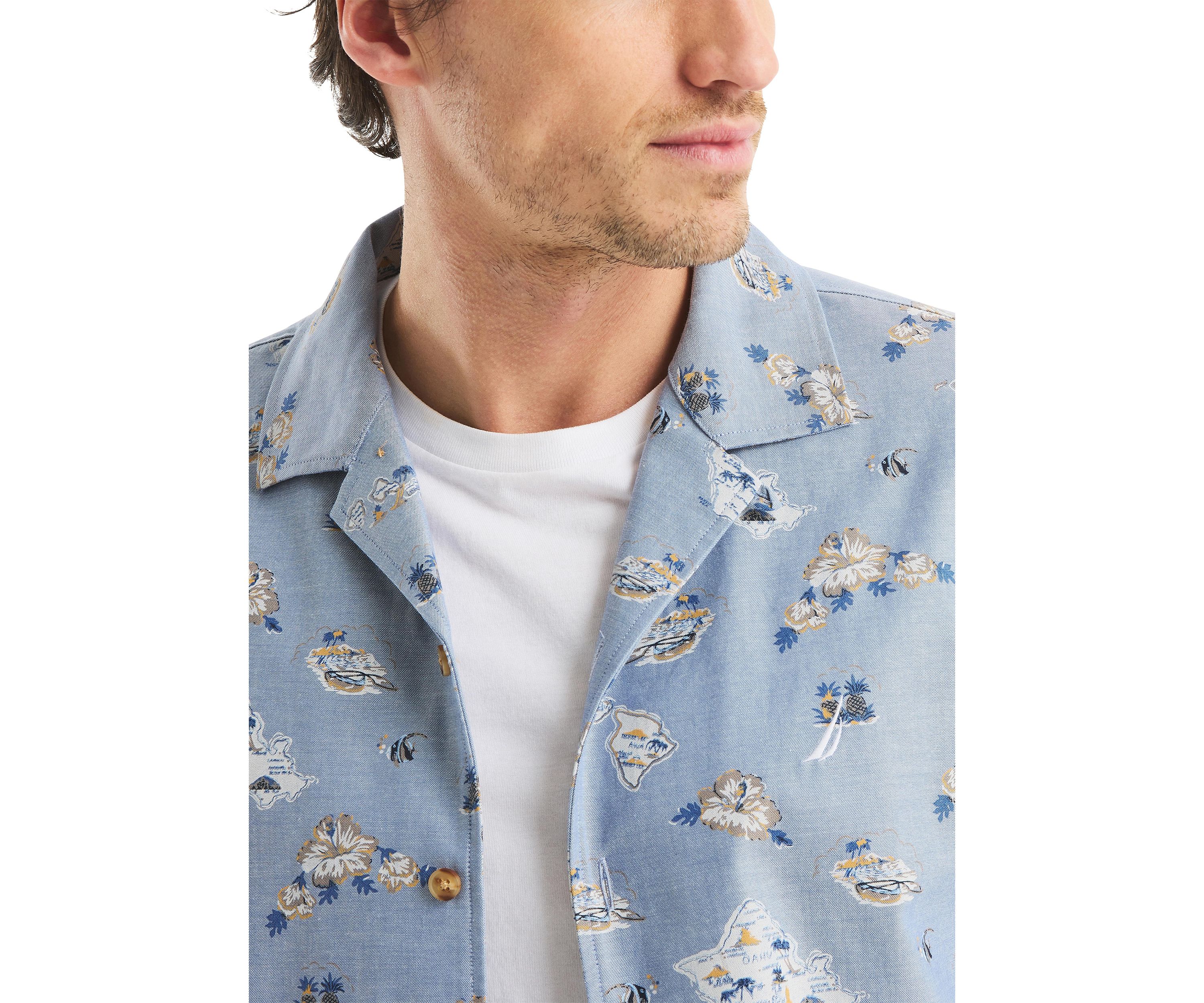 Printed Short Sleeve Camp Shirt