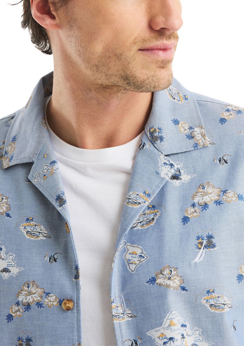 Printed Short Sleeve Camp Shirt