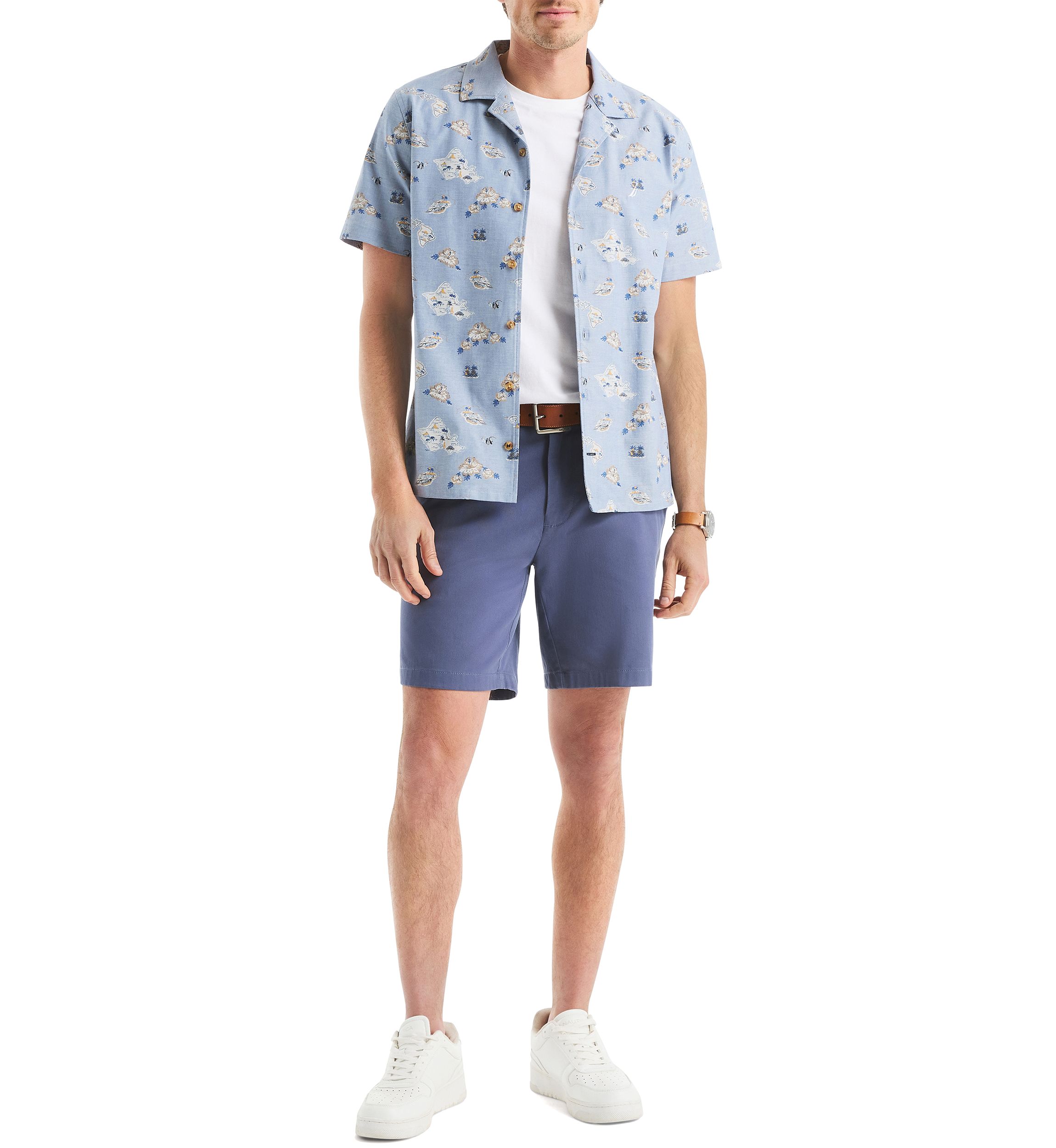 Printed Short Sleeve Camp Shirt