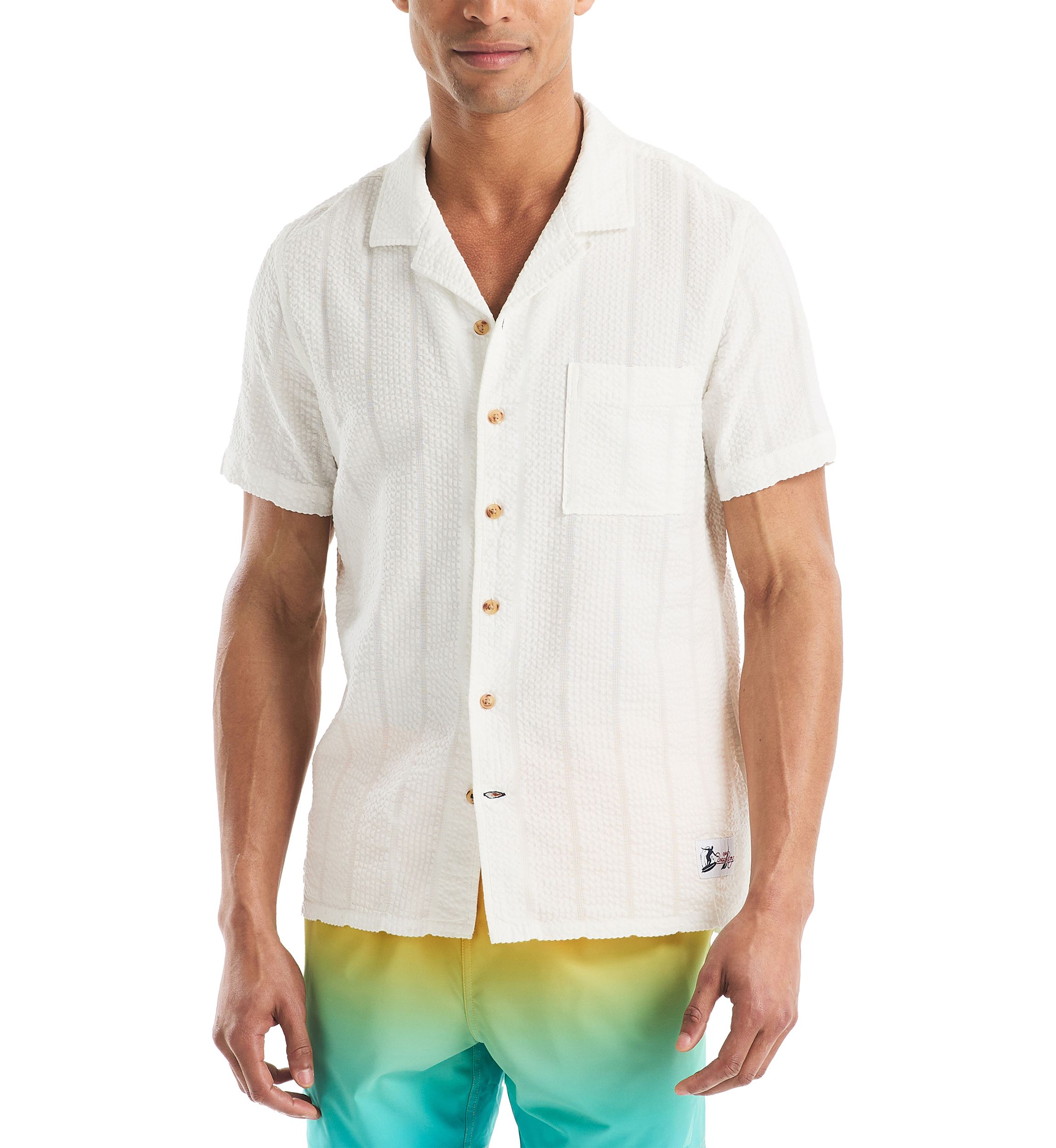 Beach Boys x Nautica Short-Sleeve Seersucker Camp Shirt