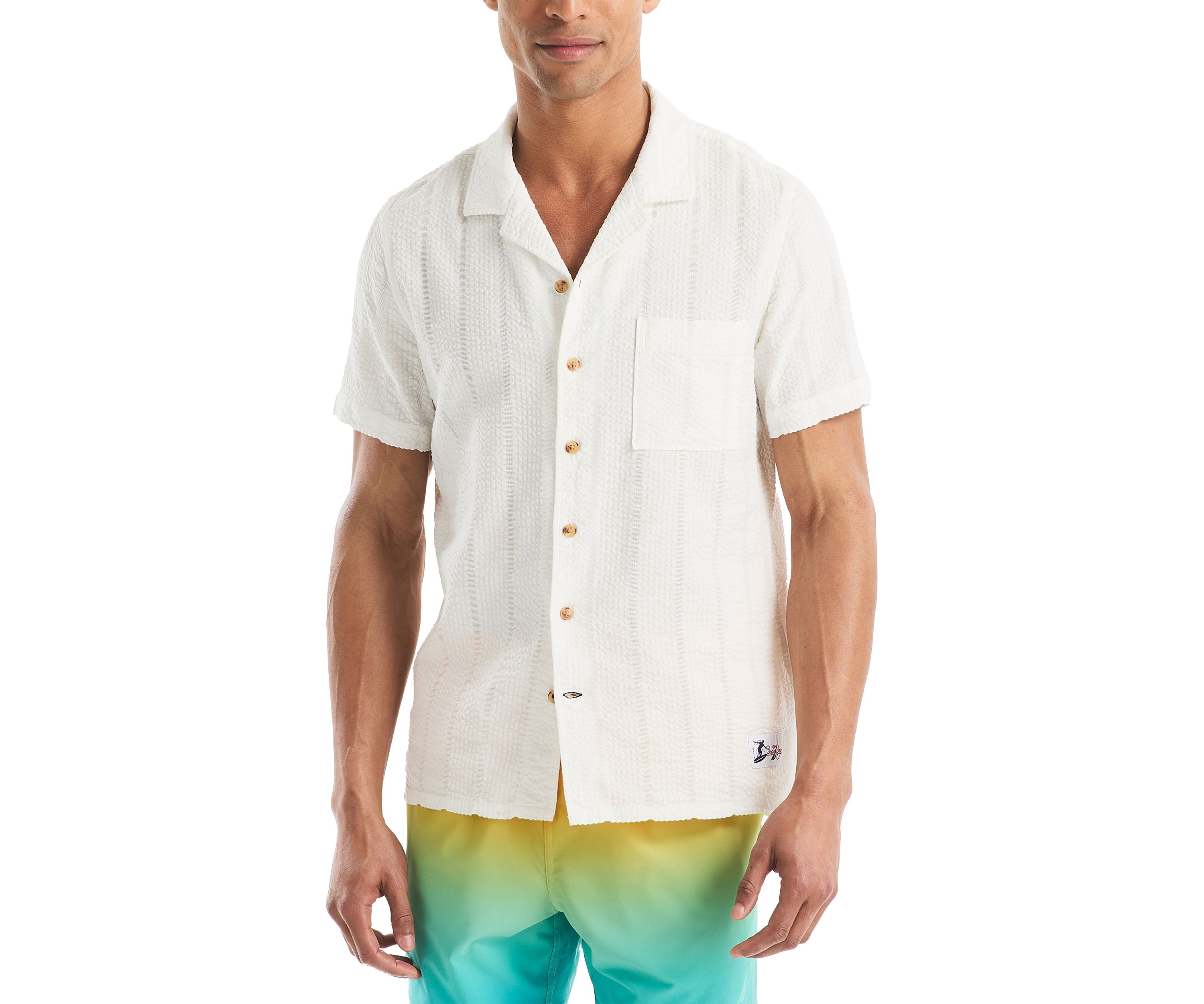 Beach Boys x Nautica Short-Sleeve Seersucker Camp Shirt