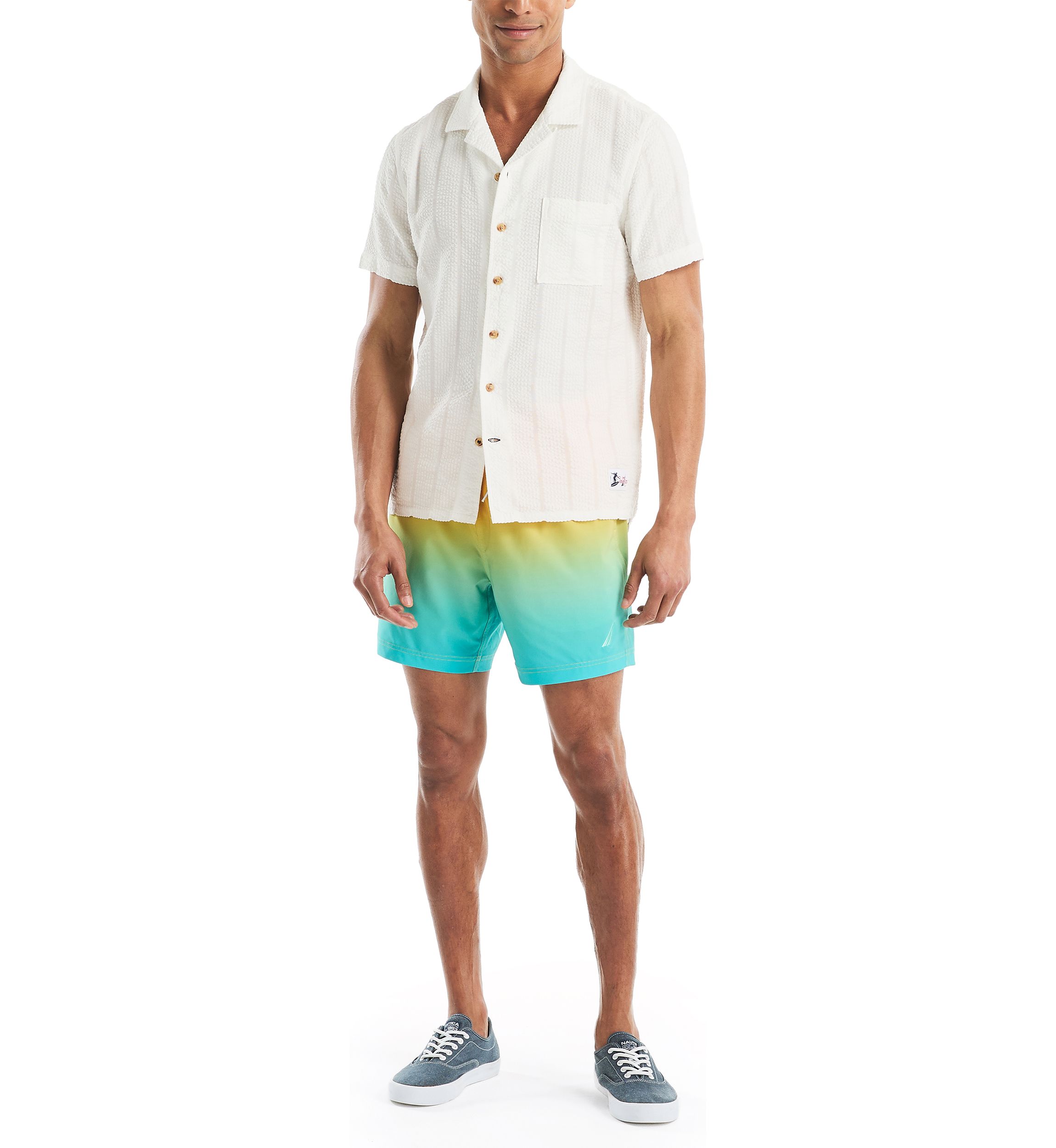 Beach Boys x Nautica Short-Sleeve Seersucker Camp Shirt