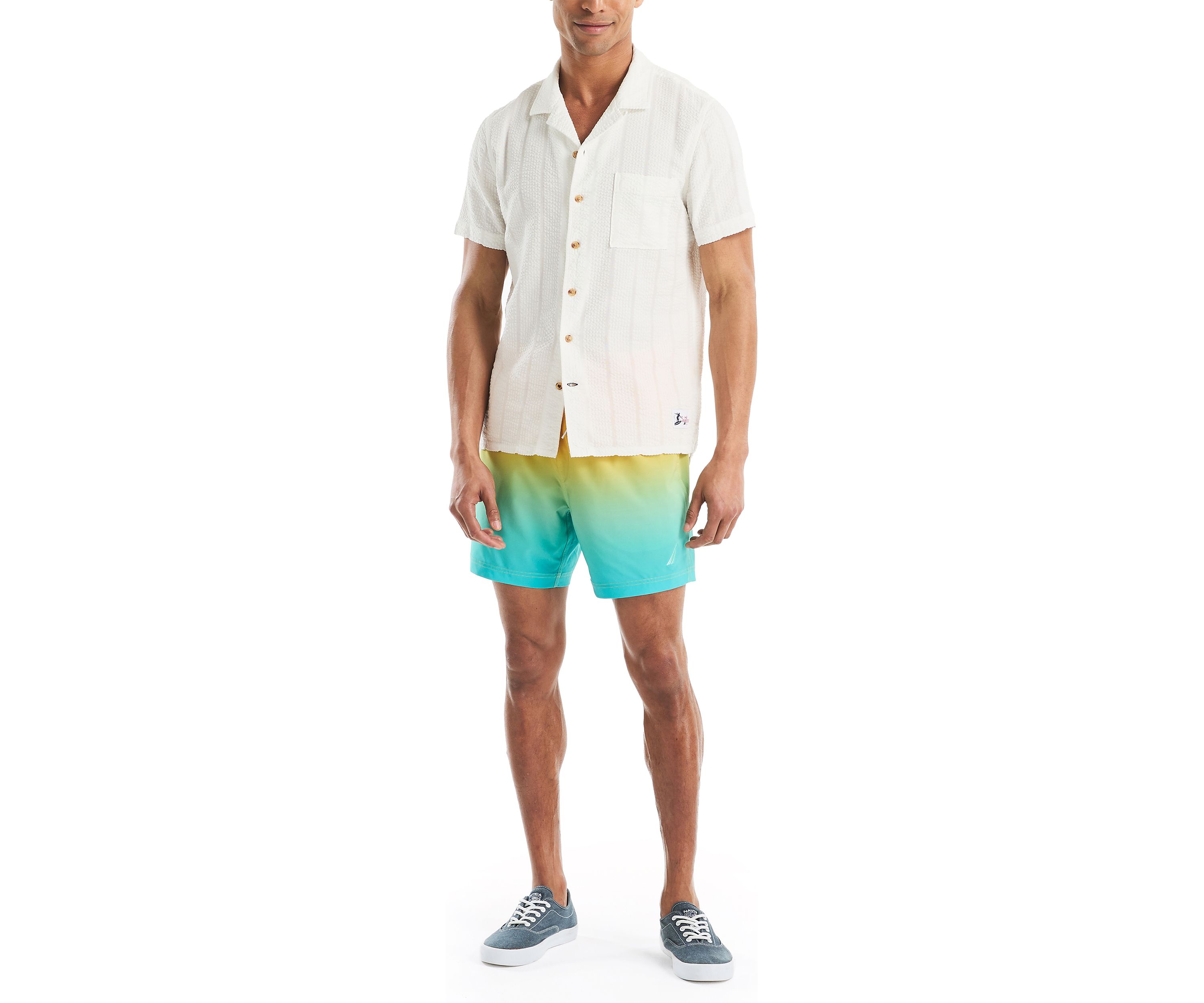 Beach Boys x Nautica Short-Sleeve Seersucker Camp Shirt