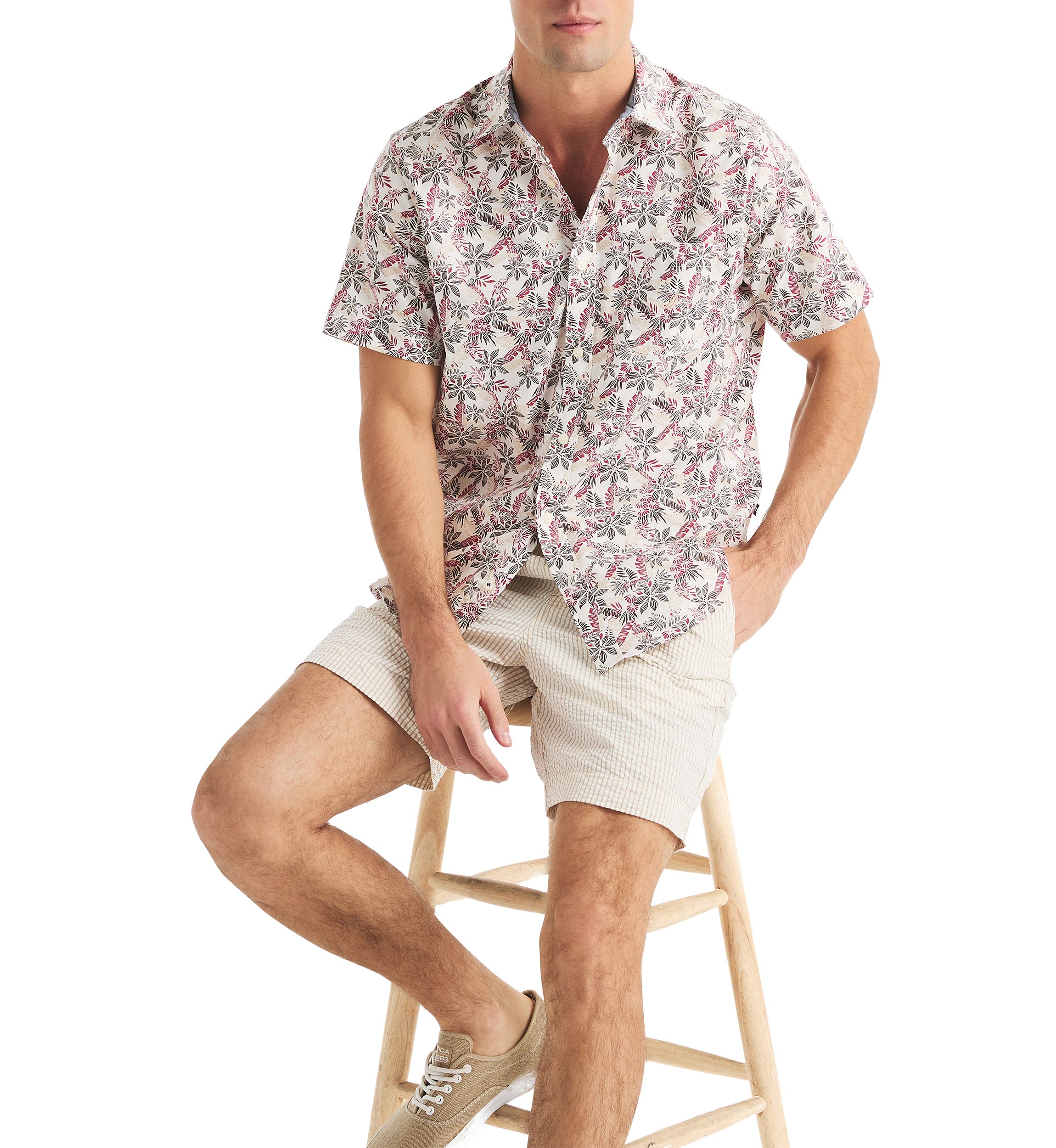 Printed Tencel Button Down Shirt