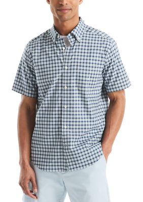 Nautica Men's Tencel Plaid Printed Shirt, Blue, 2XL