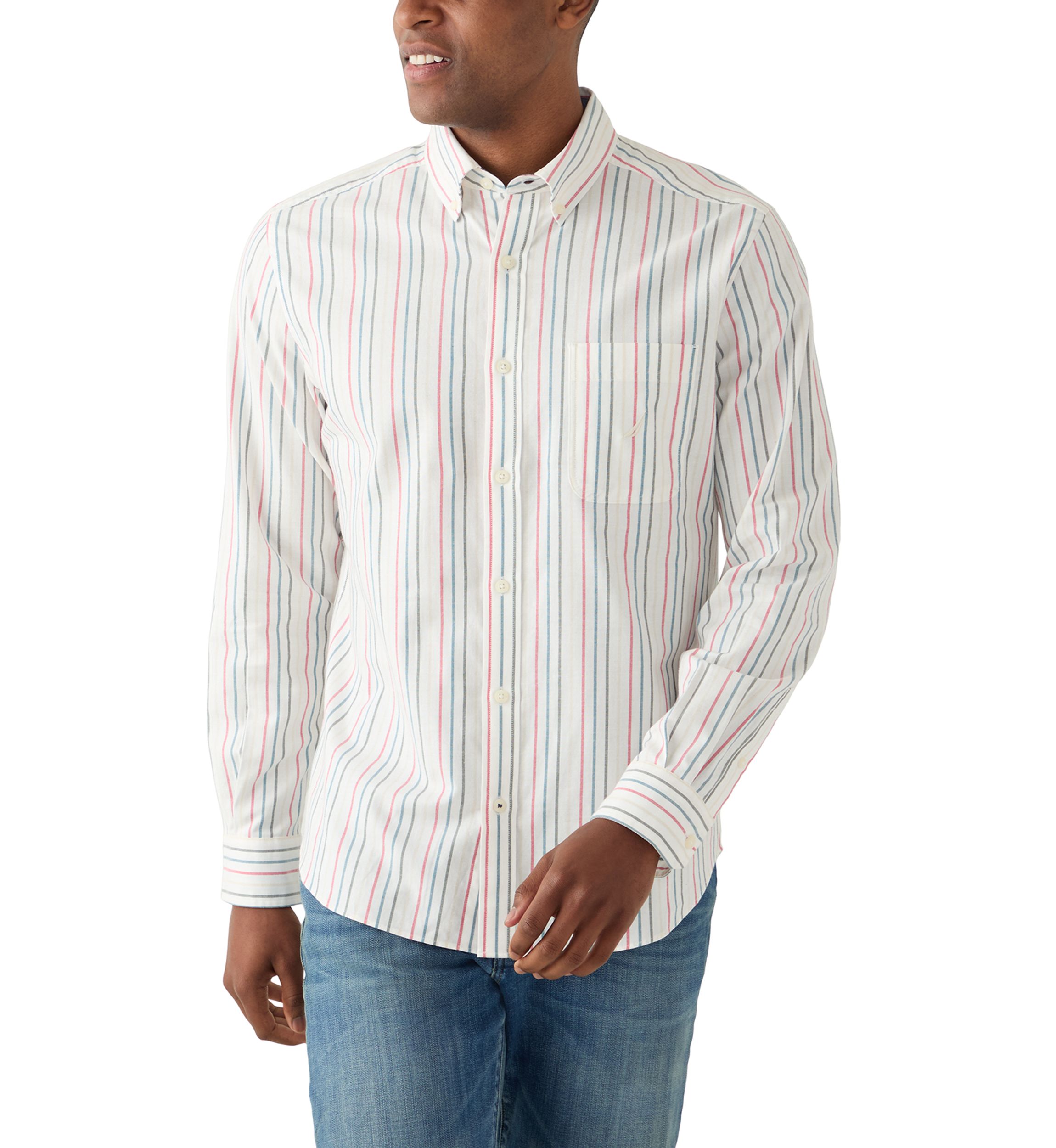 Long Sleeve Oxford Stripe Woven Shirt